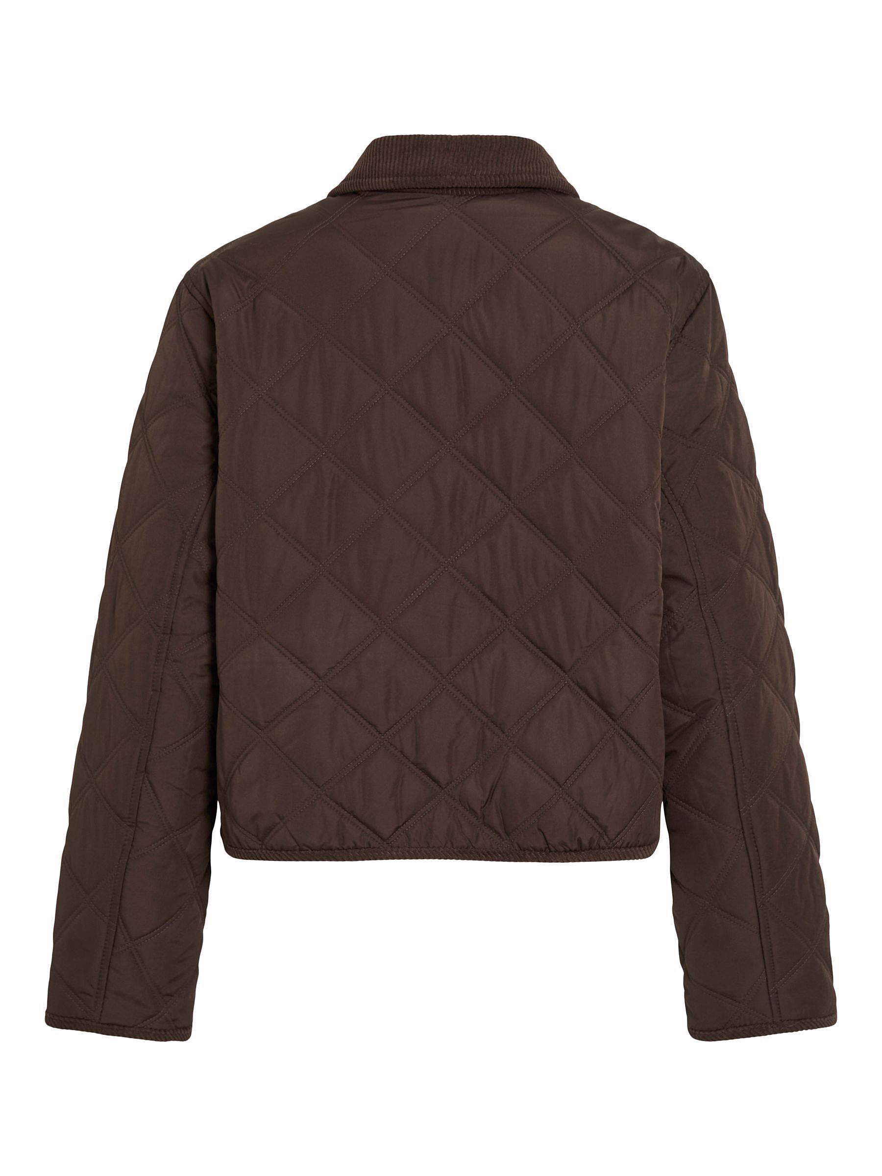 Gesteppte Jacke mit Kragen und Druckknopfverschluss Gesteppte Jacke mit Kragen und Druckknopfverschluss