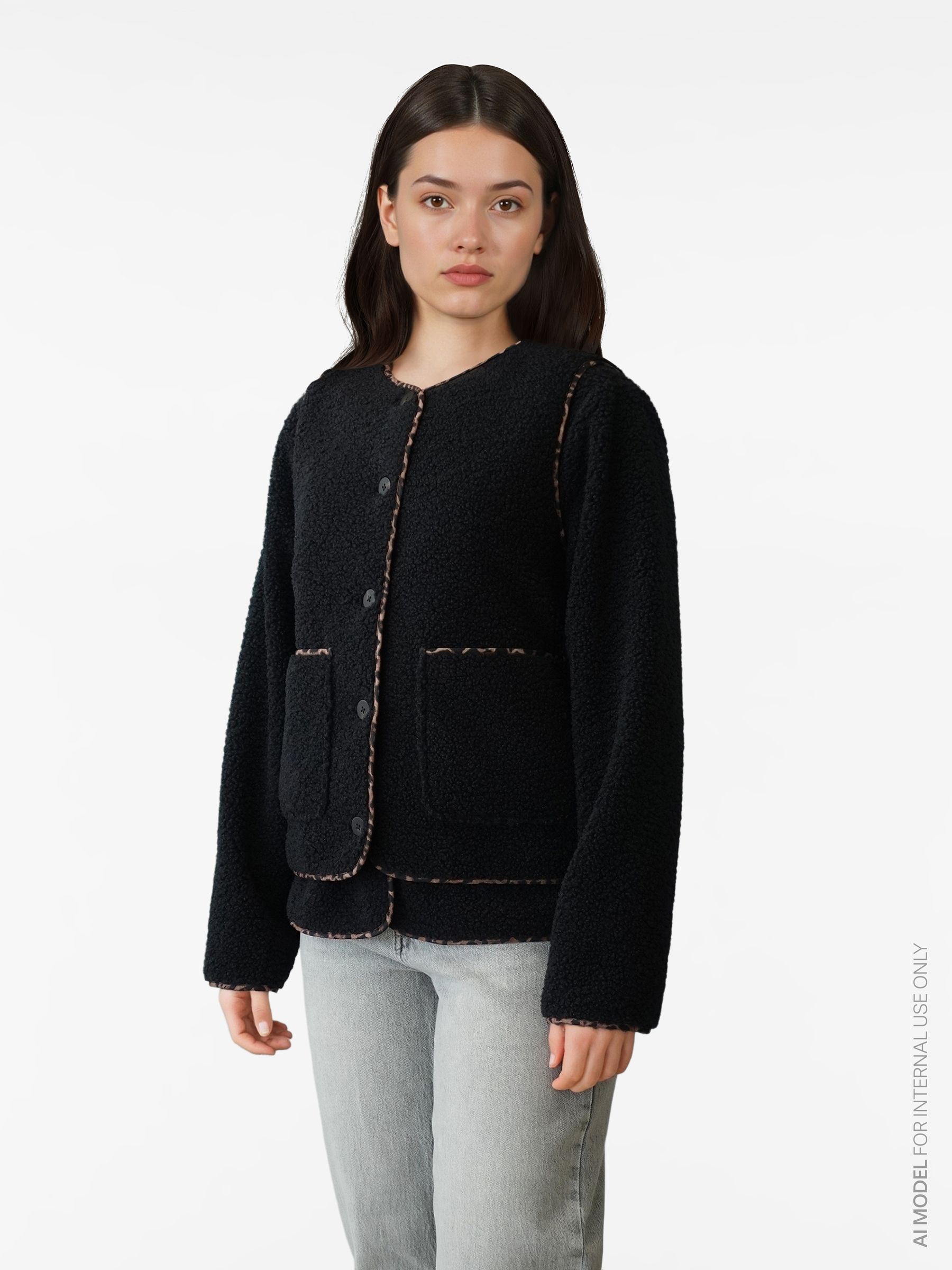 Klassische ärmellose Weste mit Knöpfen und Taschen Klassische ärmellose Weste mit Knöpfen und Taschen