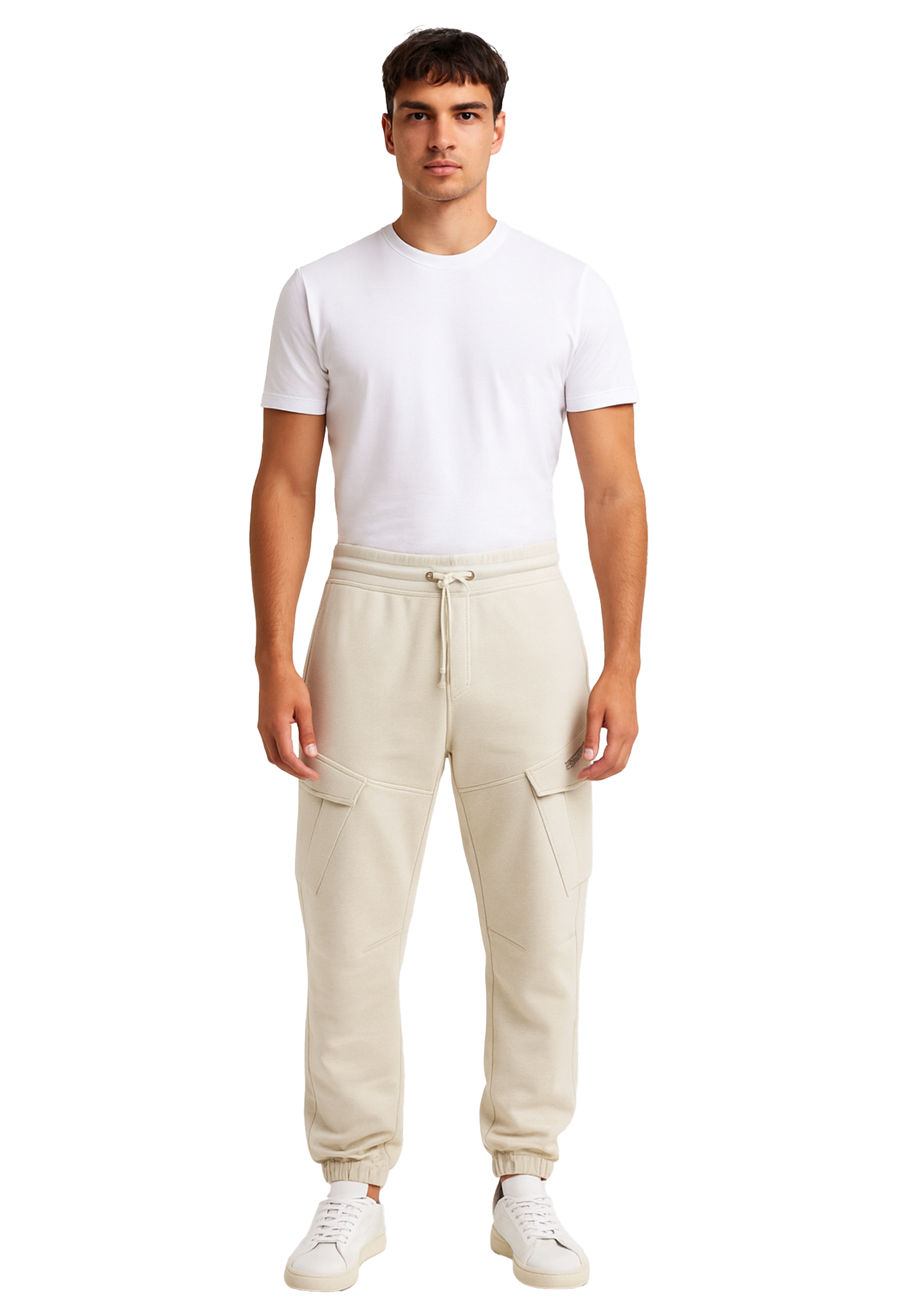 Moderne Cargo Hose mit Taschen und elastischem Bund Moderne Cargo Hose mit Taschen und elastischem Bund