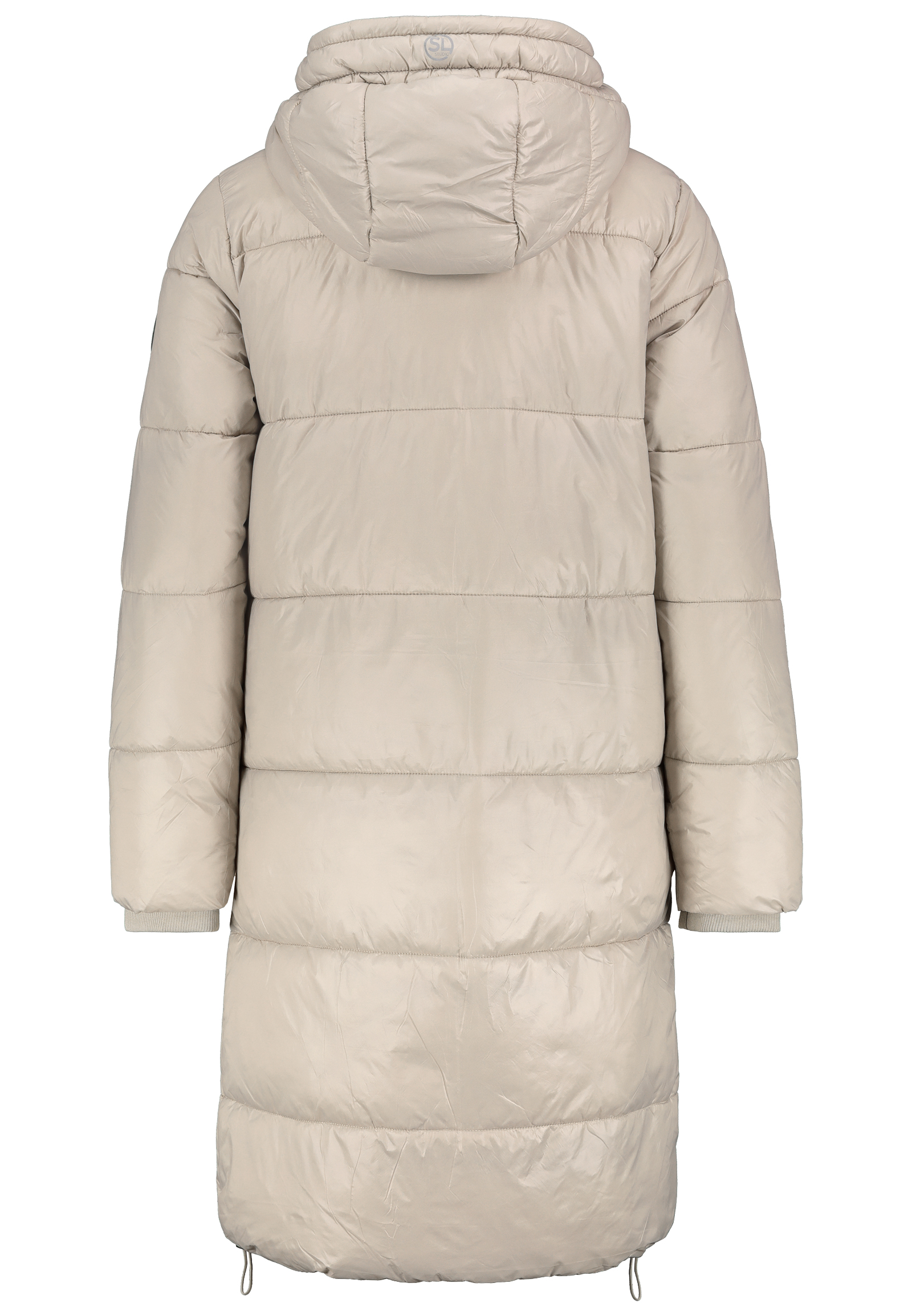 Lange Jacke mit Kapuze und Reißverschluss für kalte Tage Lange Jacke mit Kapuze und Reißverschluss für kalte Tage