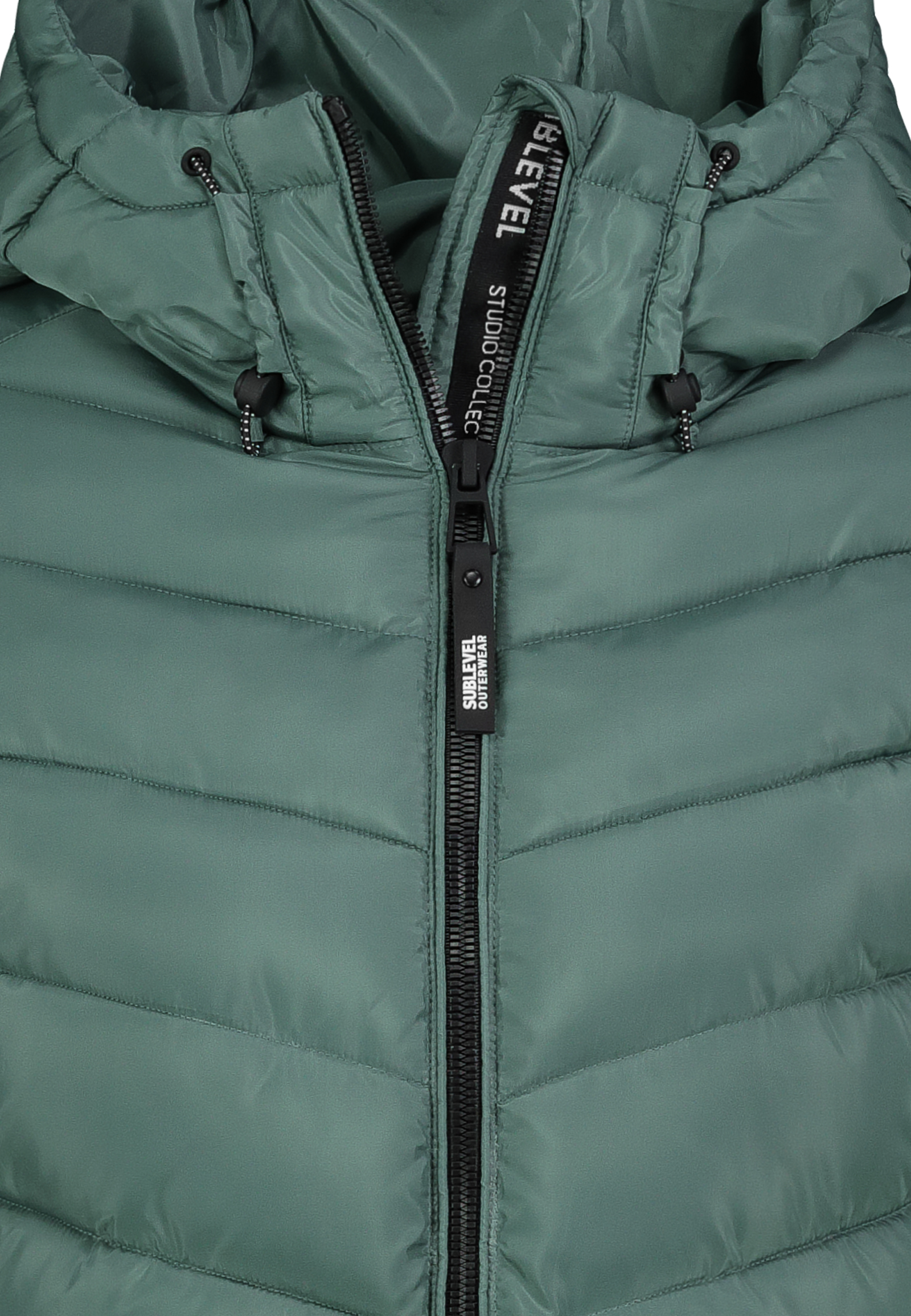 D51160AB44553A2_12400_D1.jpg Langer Steppmantel mit Kapuze und Reißverschluss