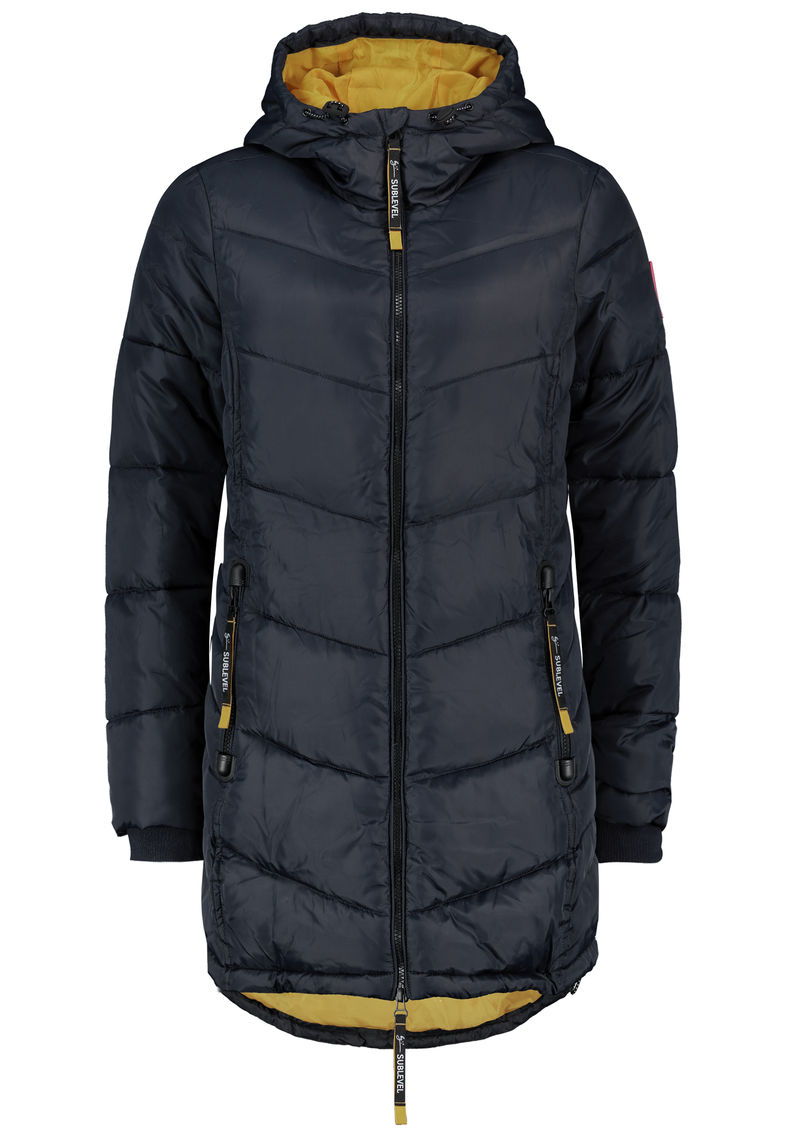 D51160X44472C4-2_19400_V.jpg Warme Winterjacke mit Kapuze und Reißverschlusstaschen