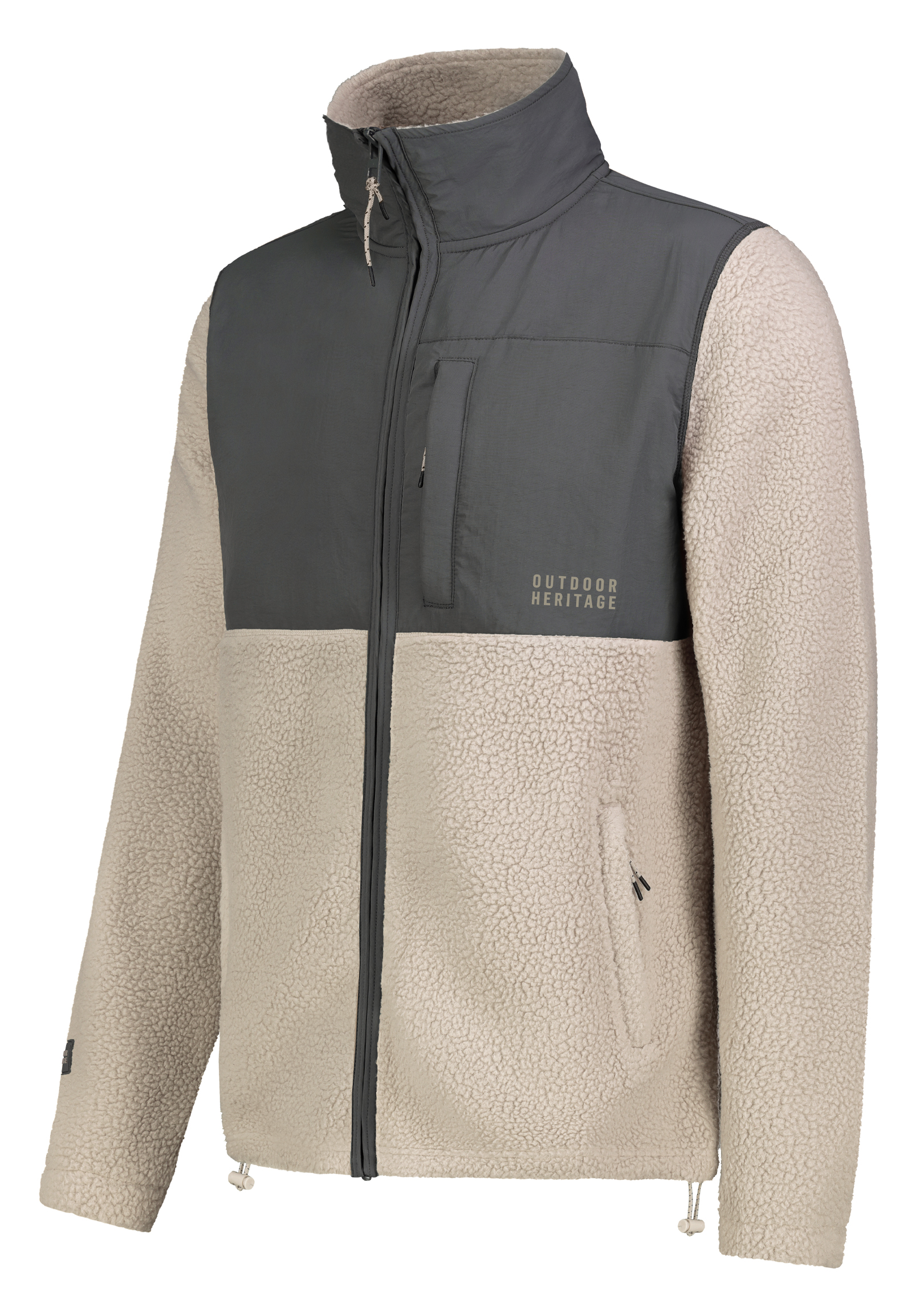 Warme Outdoorjacke Teddy Brusttasche mit Reißverschluss Warme Outdoorjacke Teddy Brusttasche mit Reißverschluss