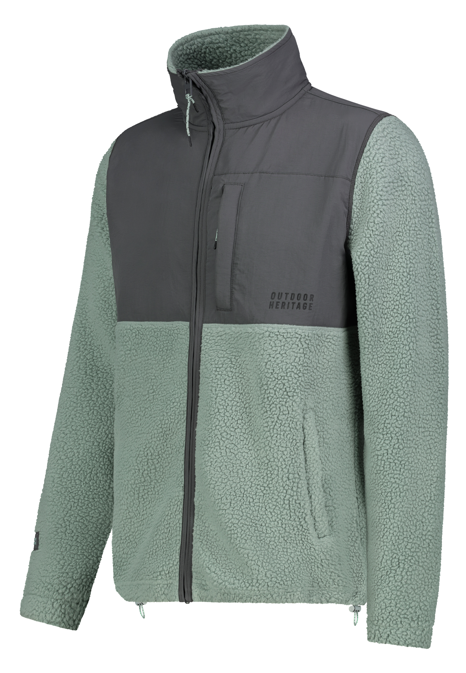 Warme Outdoorjacke Teddy Brusttasche mit Reißverschluss Warme Outdoorjacke Teddy Brusttasche mit Reißverschluss