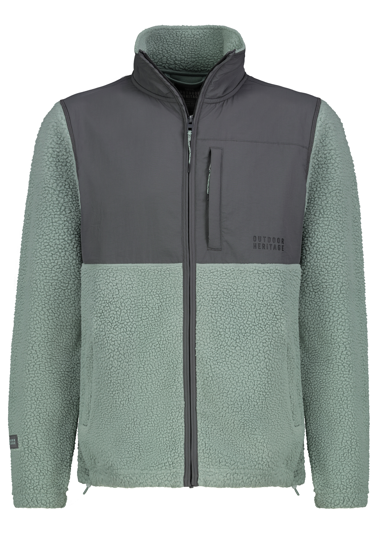 Warme Outdoorjacke Teddy Brusttasche mit Reißverschluss Warme Outdoorjacke Teddy Brusttasche mit Reißverschluss