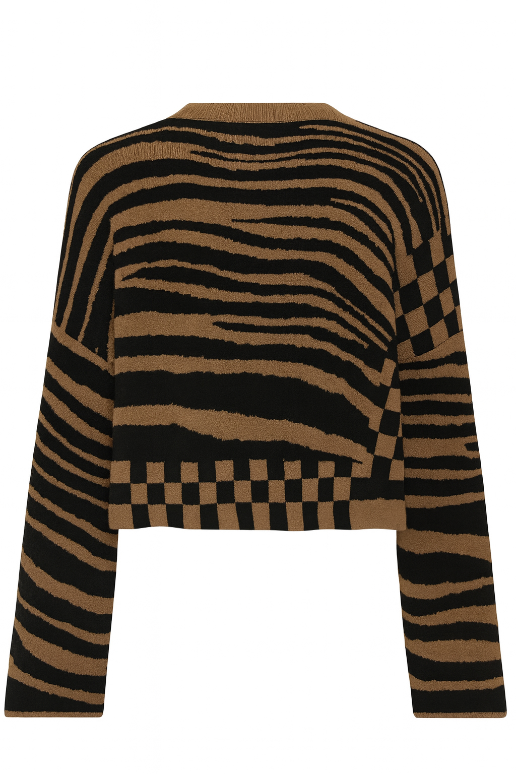 Strickpullover mit weitem Schnitt und Muster Strickpullover mit weitem Schnitt und Muster