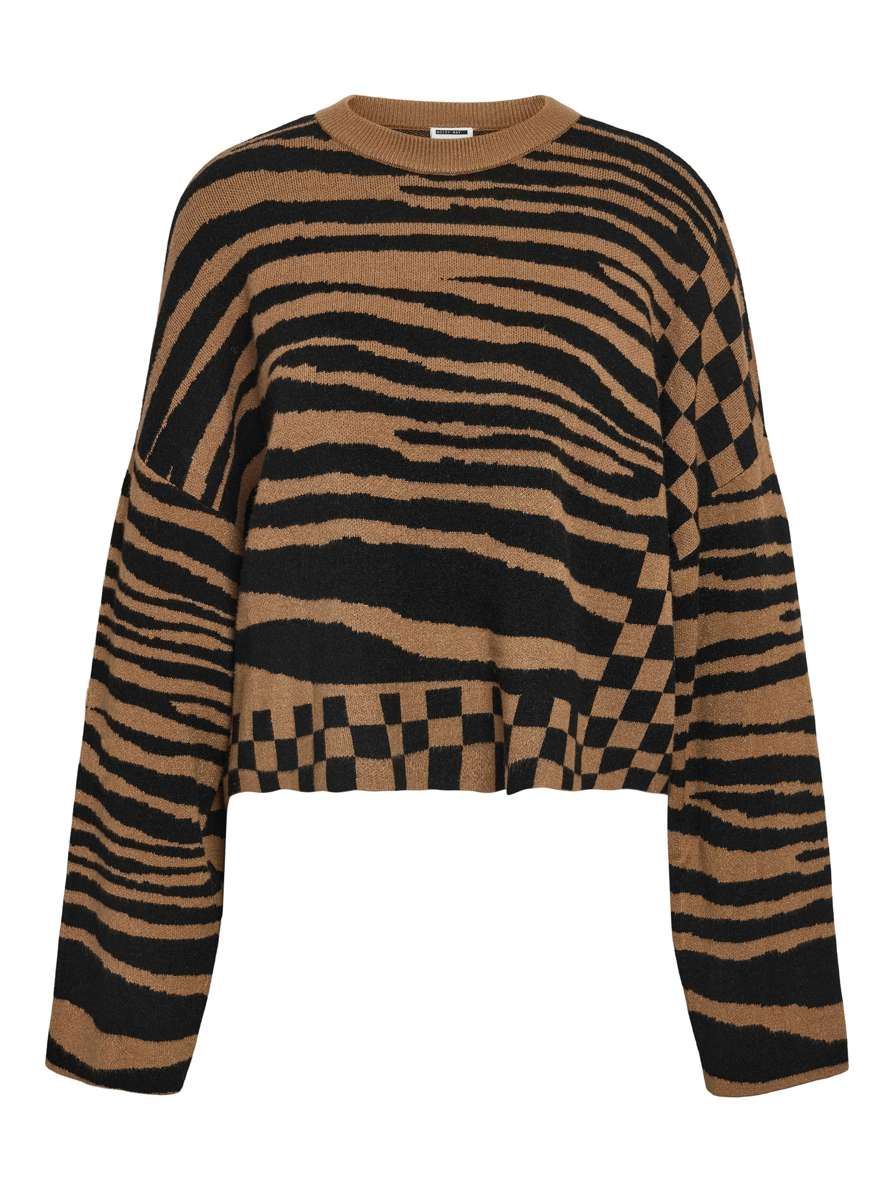 Strickpullover mit weitem Schnitt und Muster Strickpullover mit weitem Schnitt und Muster