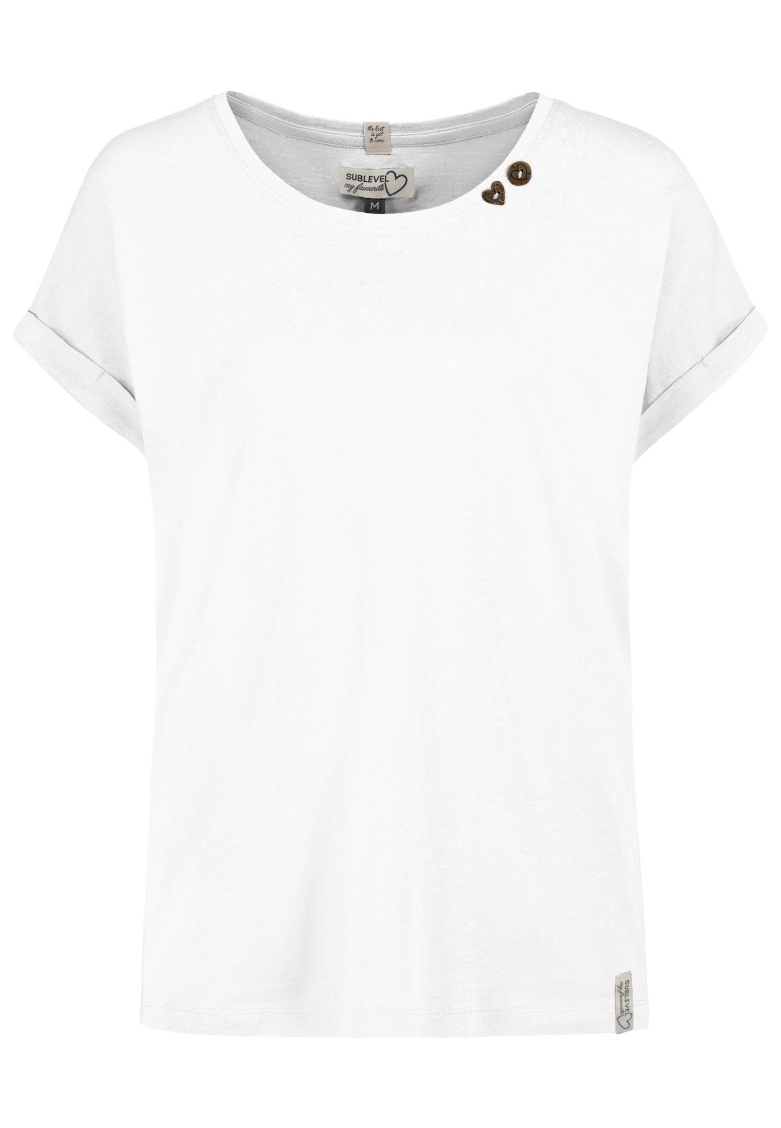 D12041AH02460E2PK2_29000_S1.jpg Design T-Shirts im 2er-Pack mit Knopfdetails Umschlagärmeln