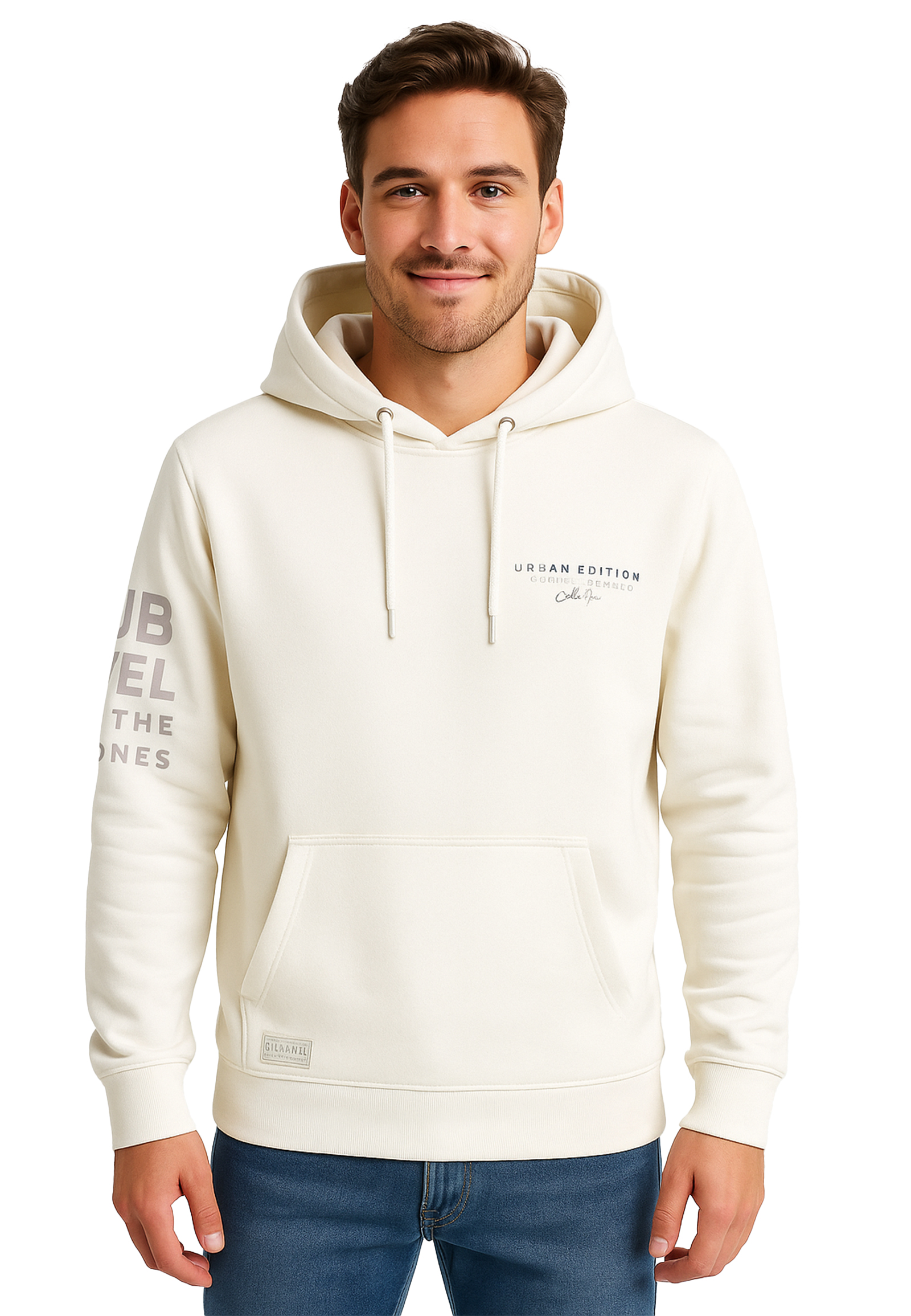 Hoodie mit Frontprint und Kapuze für Herren Hoodie mit Frontprint und Kapuze für Herren
