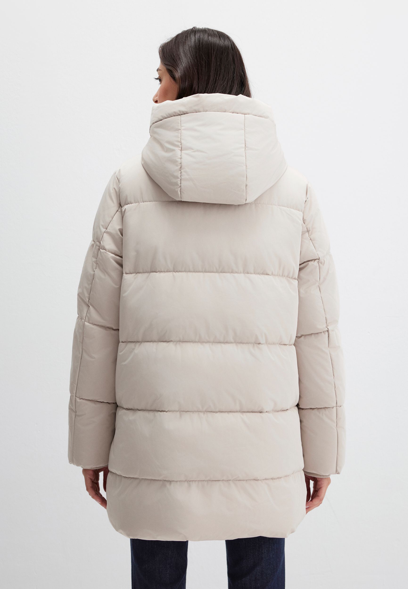 Steppjacke mit Kapuze Winterjacke Warm mit Taschen Steppjacke mit Kapuze Winterjacke Warm mit Taschen