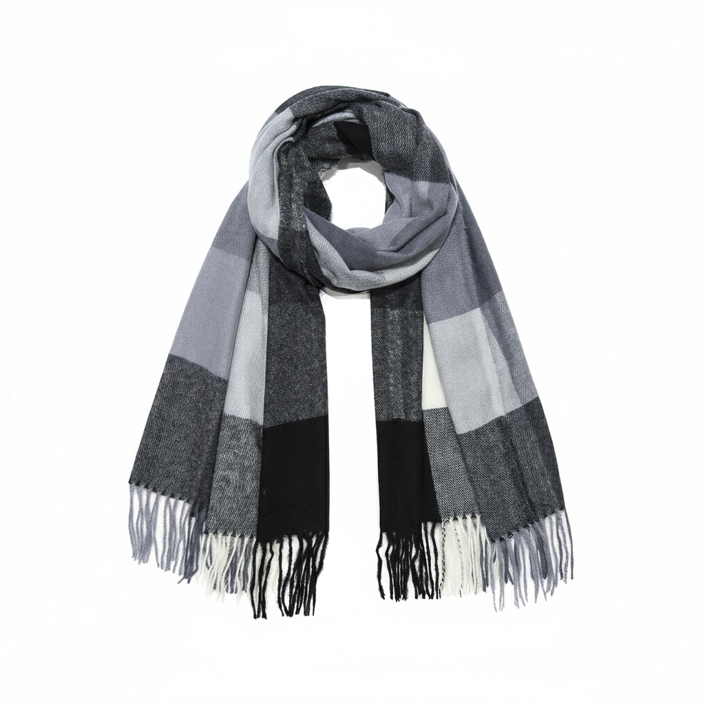 Eleganter Kaschmir-Schal mit Fransen und geometrischem Muster Weich Modisch Eleganter Kaschmir-Schal mit Fransen und geometrischem Muster Weich Modisch