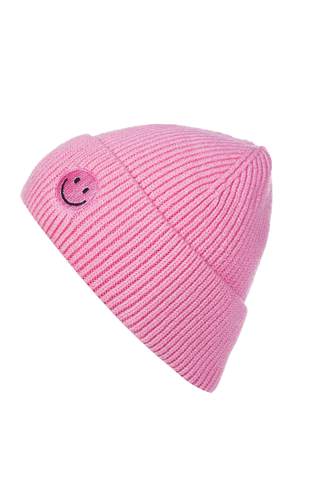 Strickmütze mit Smiley-Stickerei Strickmütze mit Smiley-Stickerei