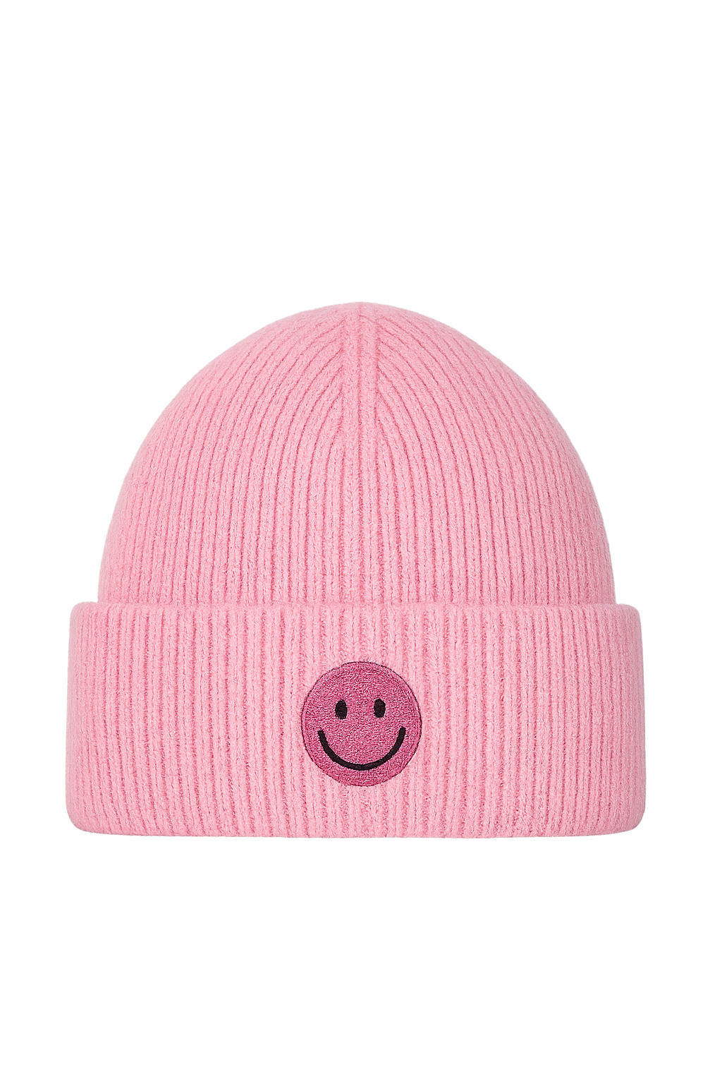 Strickmütze mit Smiley-Stickerei Strickmütze mit Smiley-Stickerei