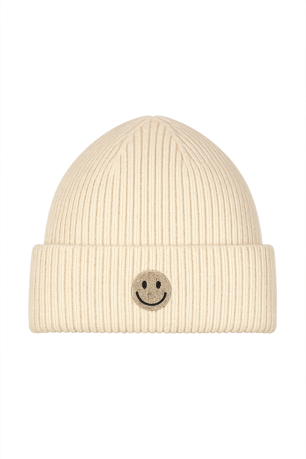 Strickmütze mit Smiley-Stickerei Strickmütze mit Smiley-Stickerei
