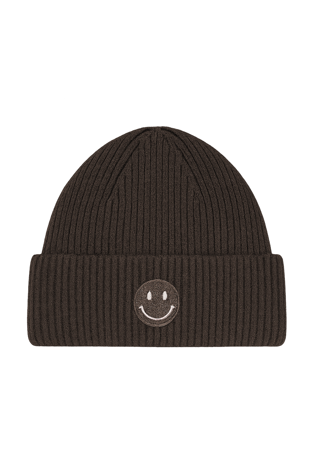 Strickmütze mit Smiley-Stickerei Strickmütze mit Smiley-Stickerei