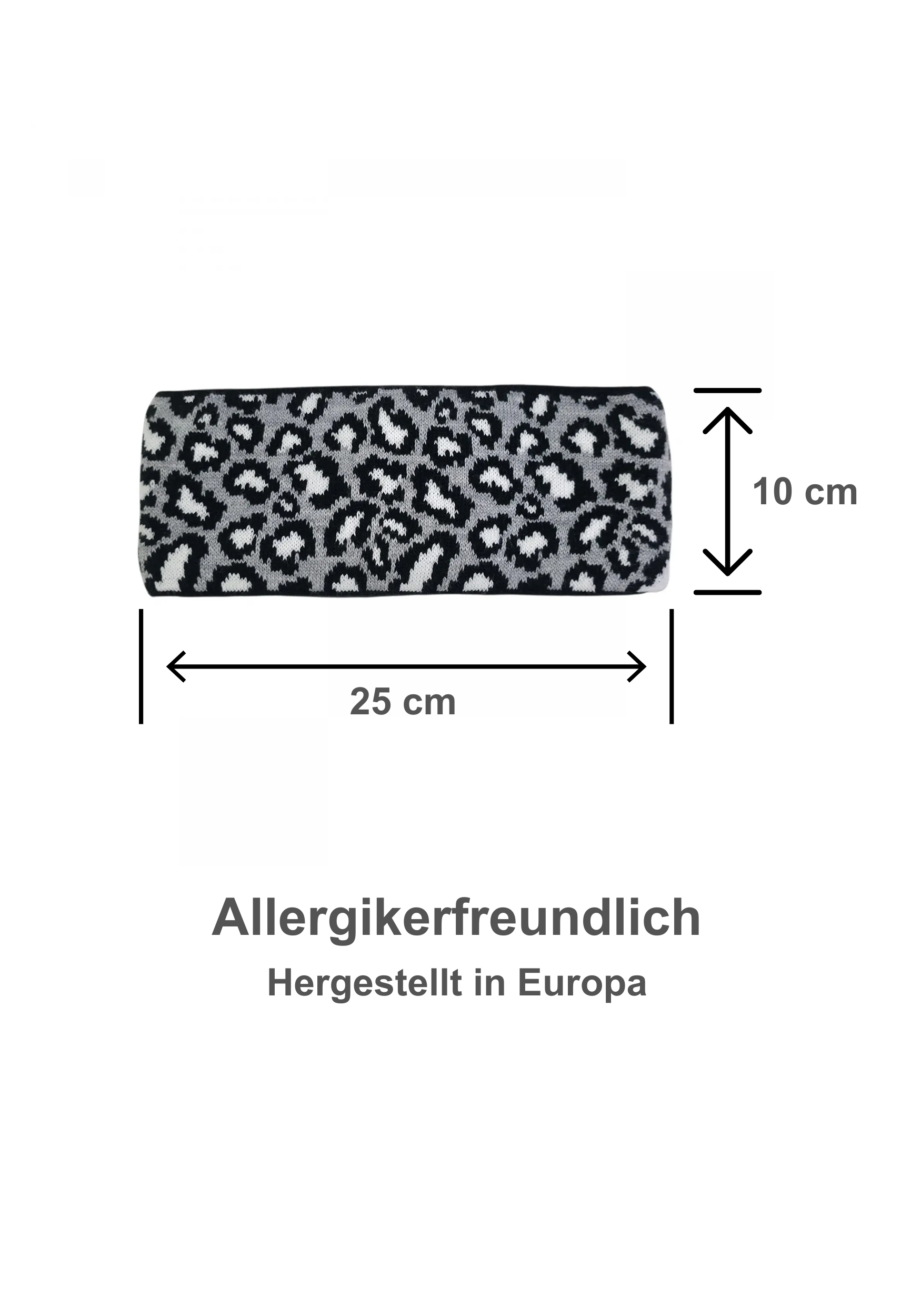 Leop-Print Stirnband aus Strick Modisch Warm Leop-Print Stirnband aus Strick Modisch Warm