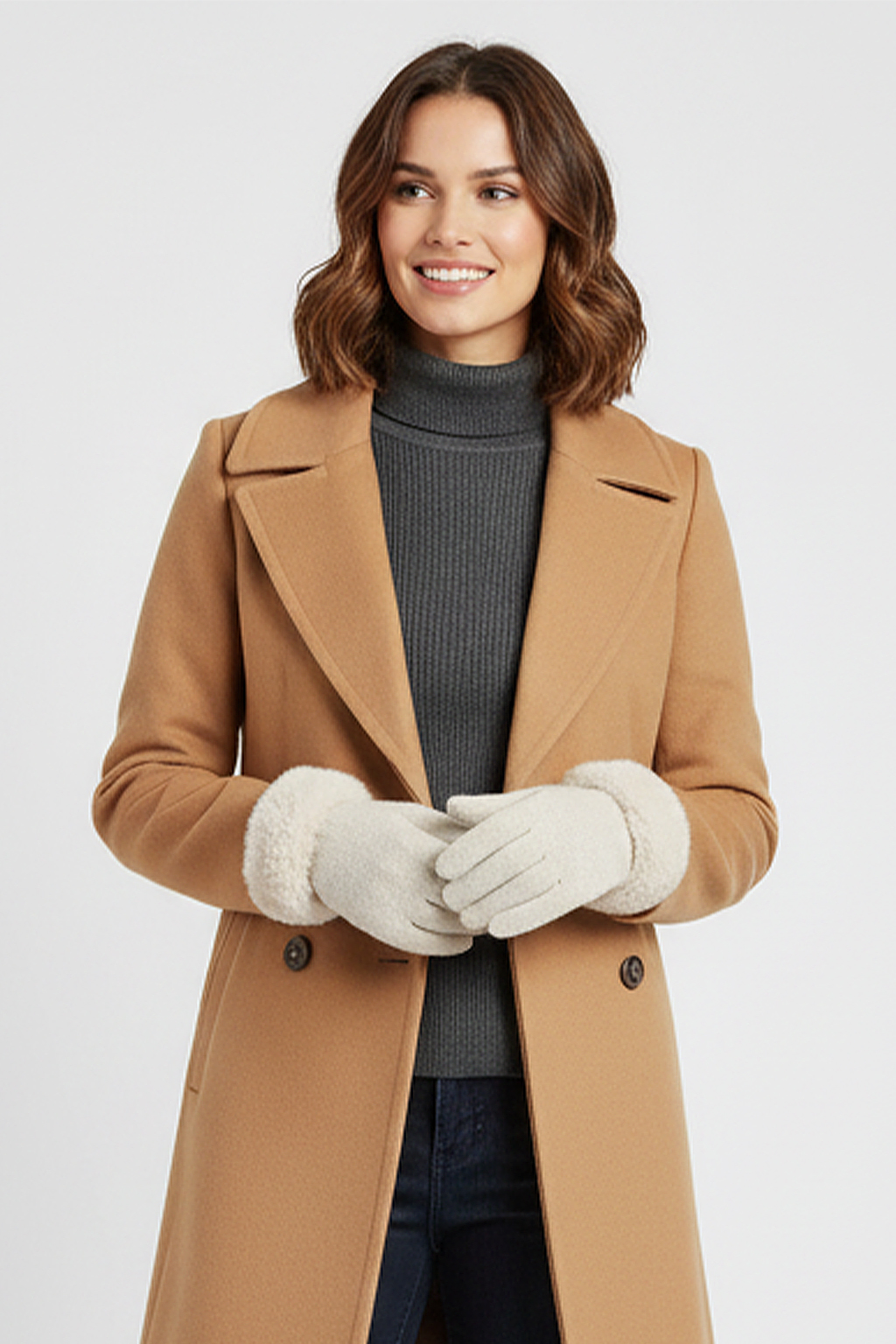 Elegante Damenhandschuhe mit Angora Flauschig Weich Elegante Damenhandschuhe mit Angora Flauschig Weich