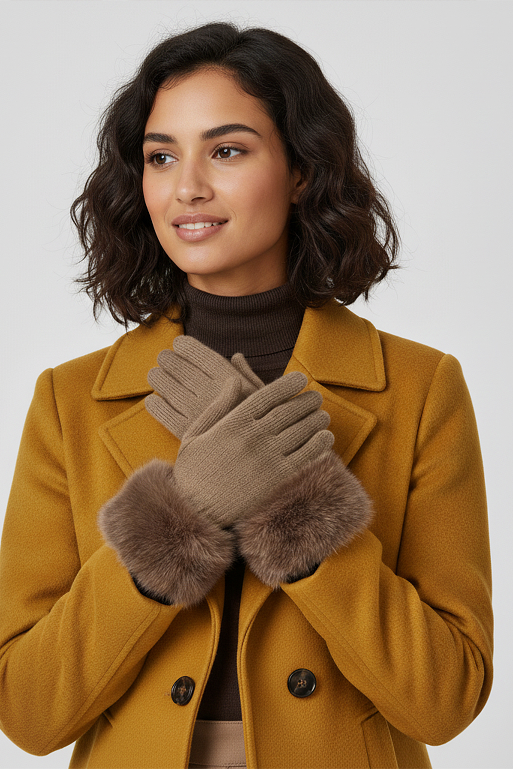 Elegante Damenhandschuhe mit Angora Flauschig Weich Elegante Damenhandschuhe mit Angora Flauschig Weich