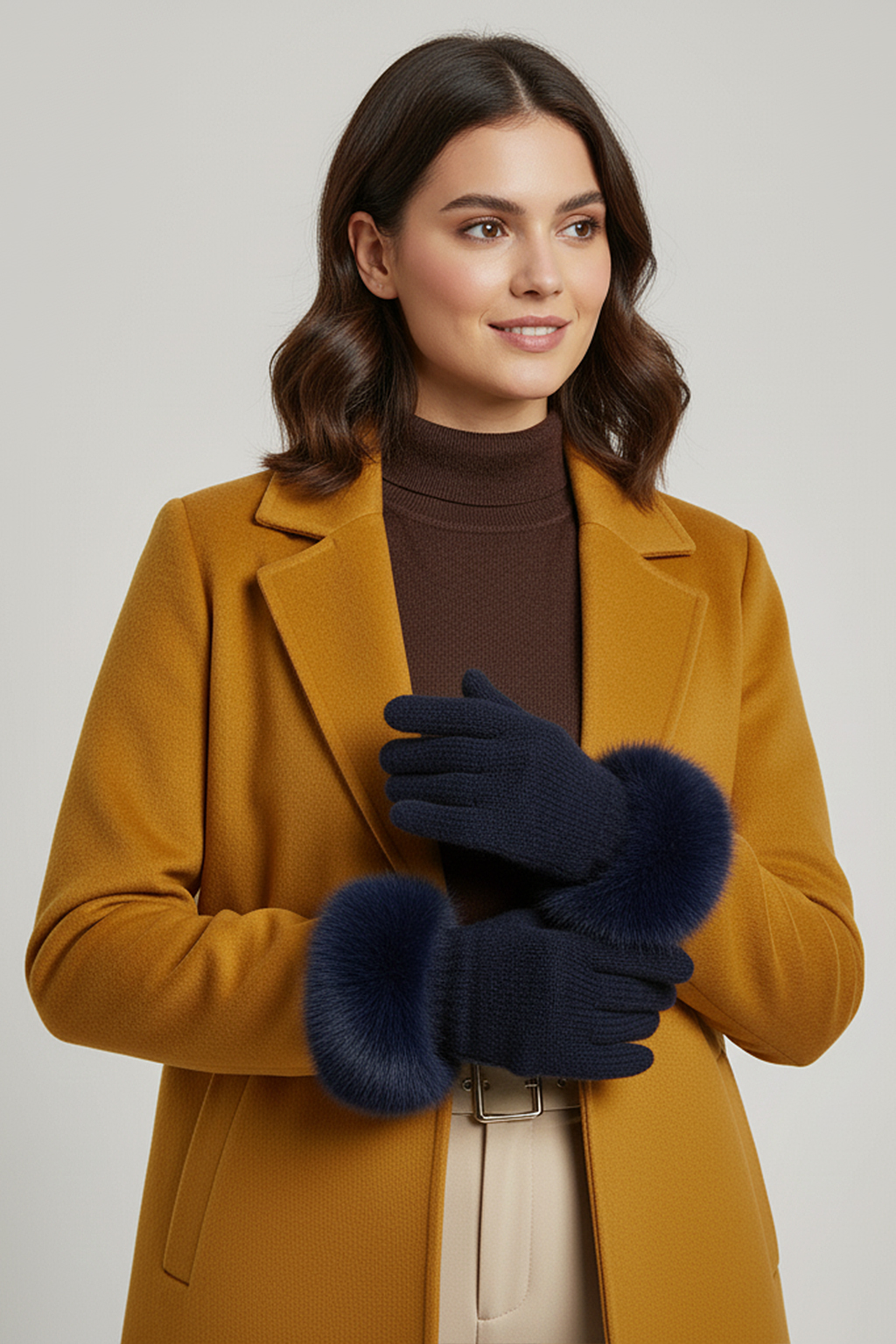 Elegante Damenhandschuhe mit Angora Flauschig Weich Elegante Damenhandschuhe mit Angora Flauschig Weich