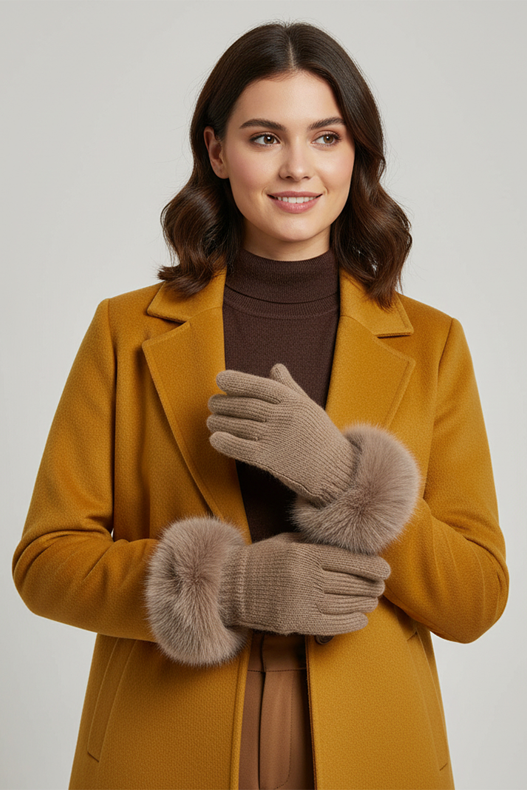 Elegante Damenhandschuhe mit Angora Flauschig Weich Elegante Damenhandschuhe mit Angora Flauschig Weich