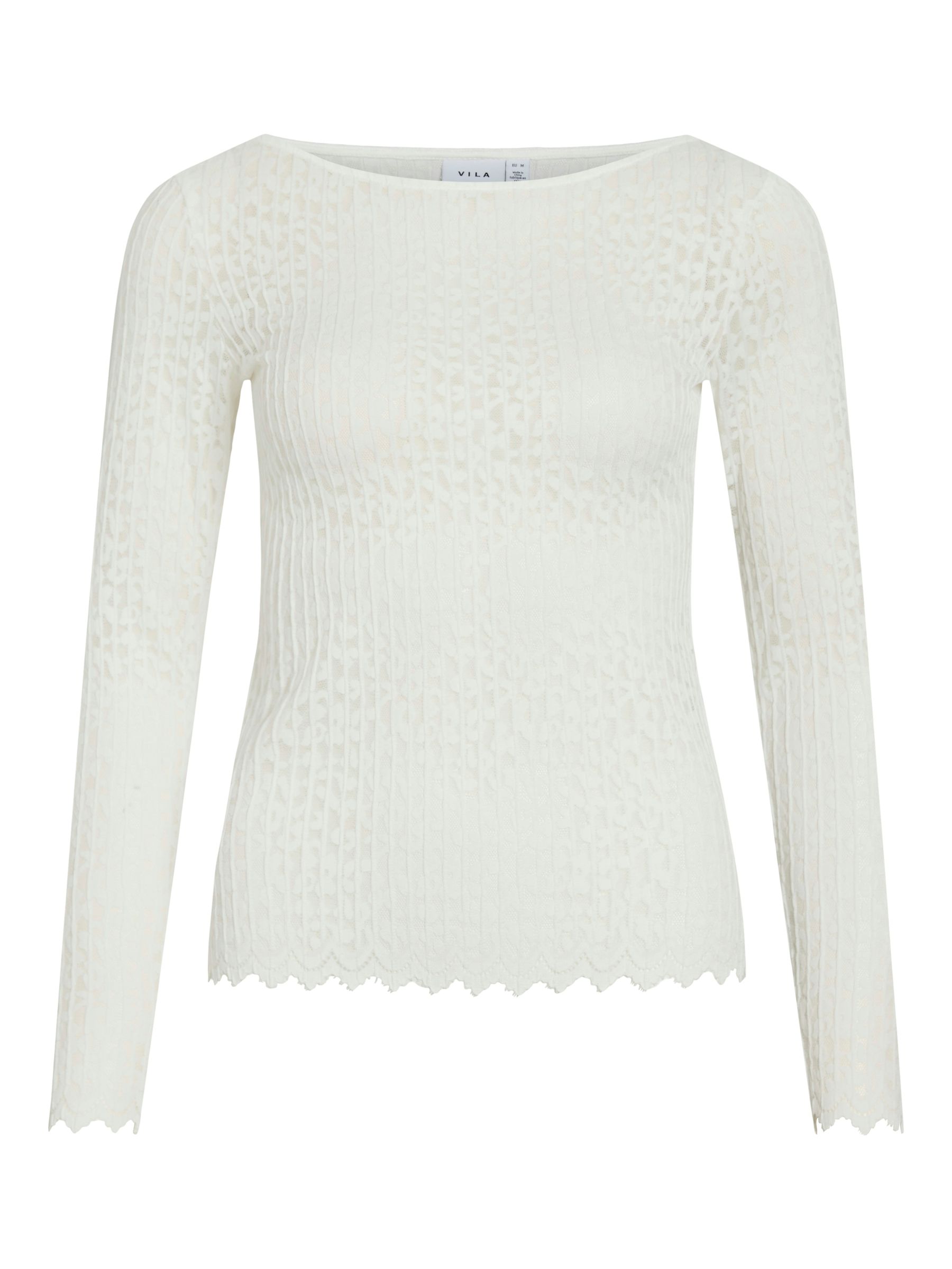 14108569_4795449.jpg Langarmshirt mit Spitzenmuster und welligem Saum