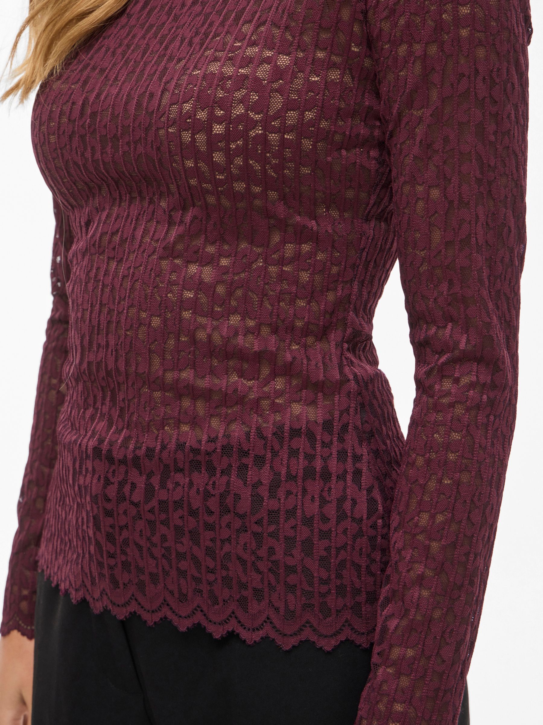 14108569_4892249_4.jpg Langarmshirt mit Spitzenmuster und welligem Saum