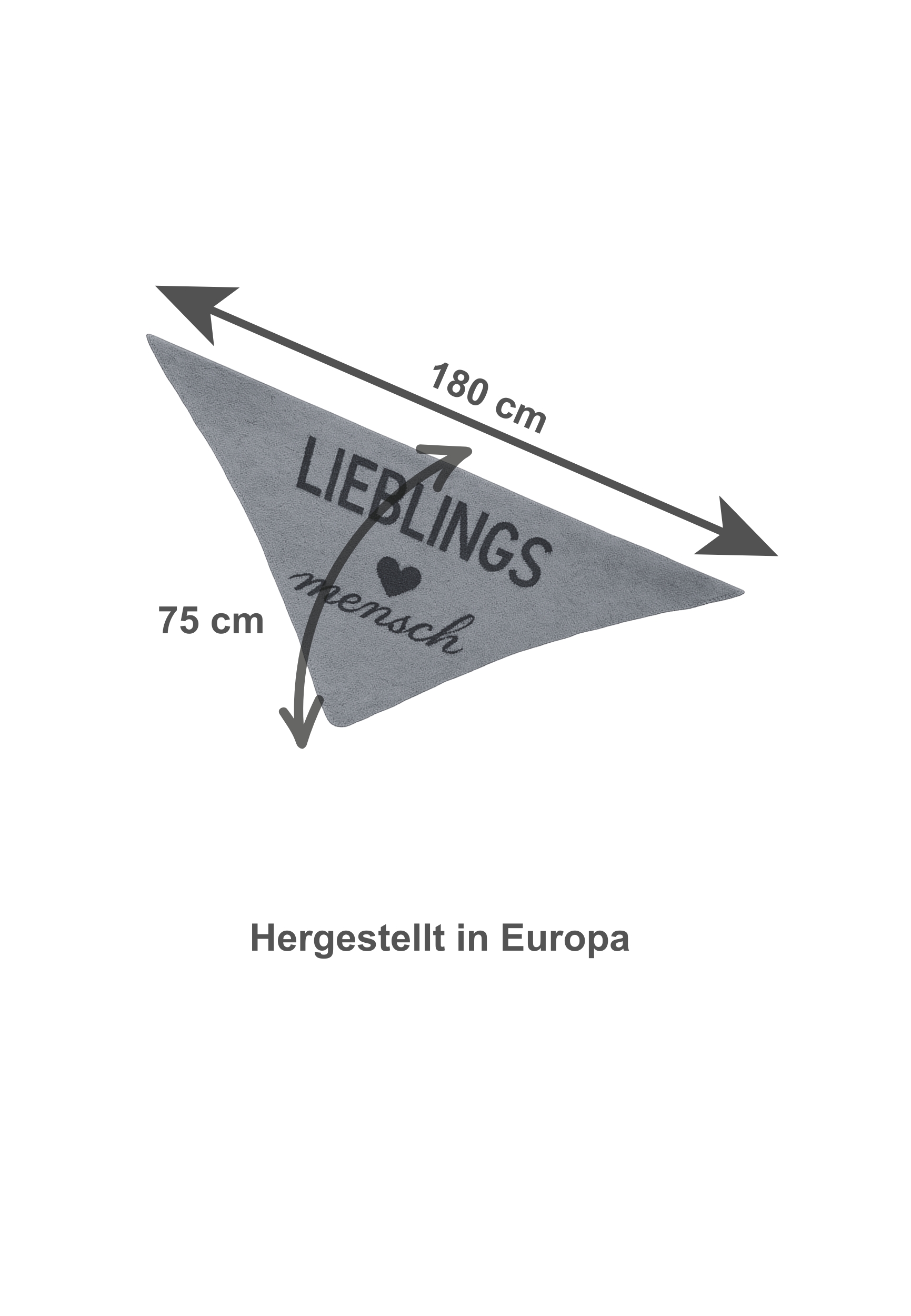 Weicher Schal Dreiecksform Lieblingsmensch Herz Weicher Schal Dreiecksform Lieblingsmensch Herz