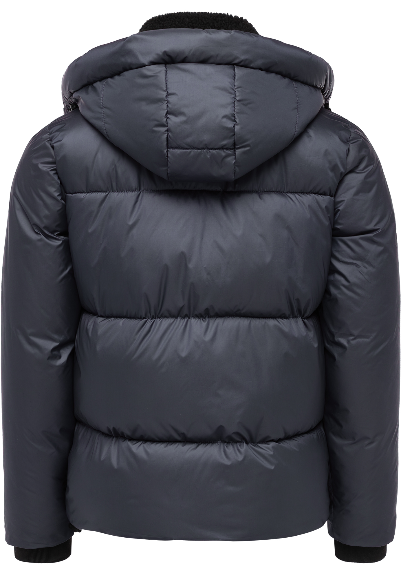 Winterjacke mit Kapuze glänzend Fleecekragen Winterjacke mit Kapuze glänzend Fleecekragen