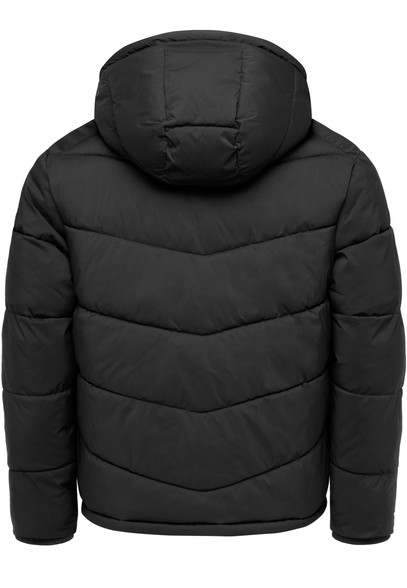 Winterjacke mit Kapuze gesteppte Form Gefüttert Warm Winterjacke mit Kapuze gesteppte Form Gefüttert Warm