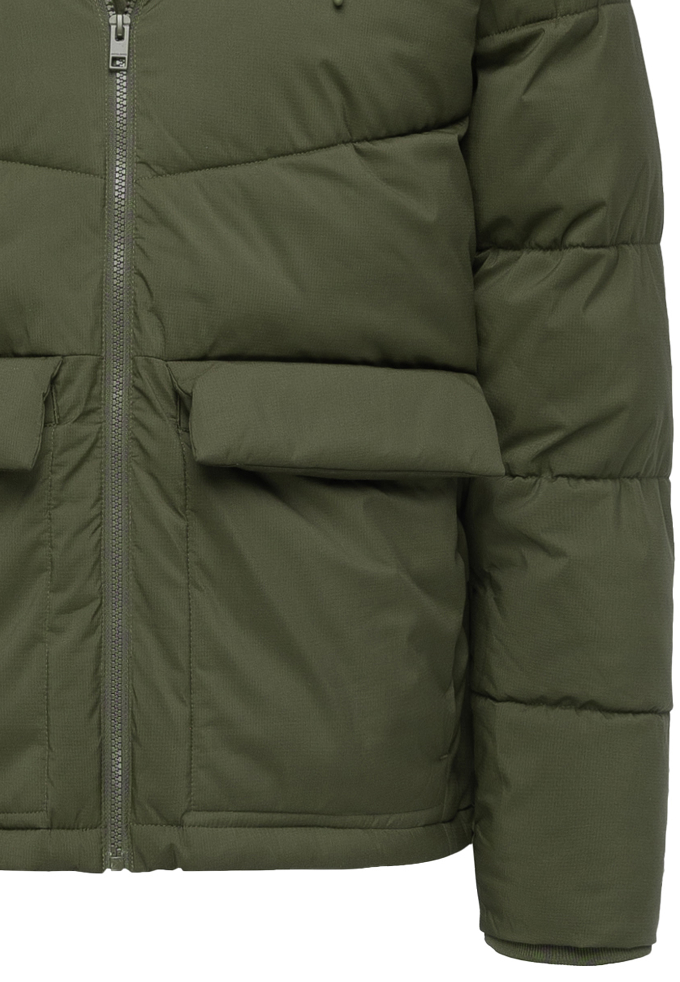 Winterjacke mit Kapuze gesteppte Form Gefüttert Warm Winterjacke mit Kapuze gesteppte Form Gefüttert Warm