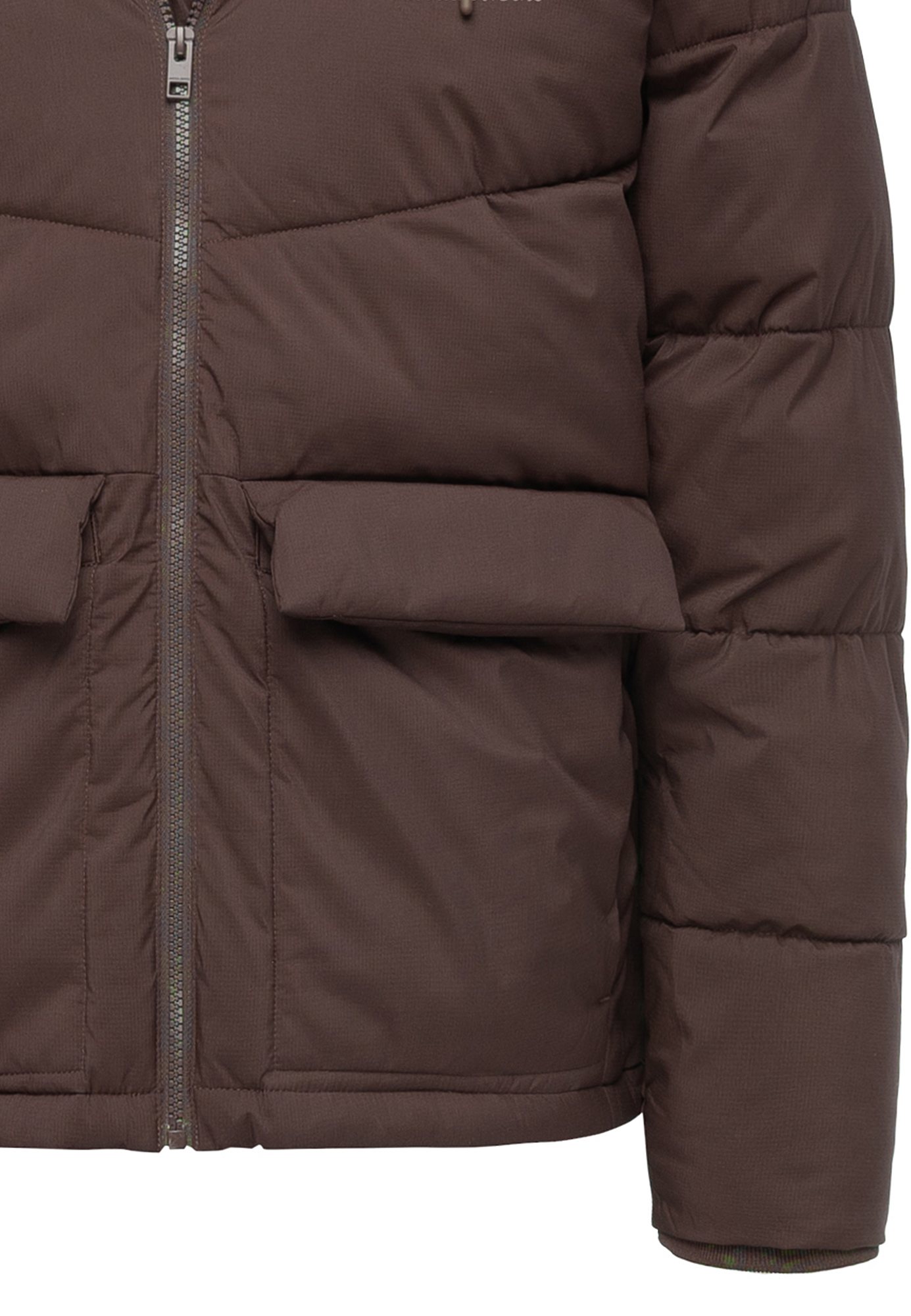 Winterjacke mit Kapuze gesteppte Form Gefüttert Warm Winterjacke mit Kapuze gesteppte Form Gefüttert Warm