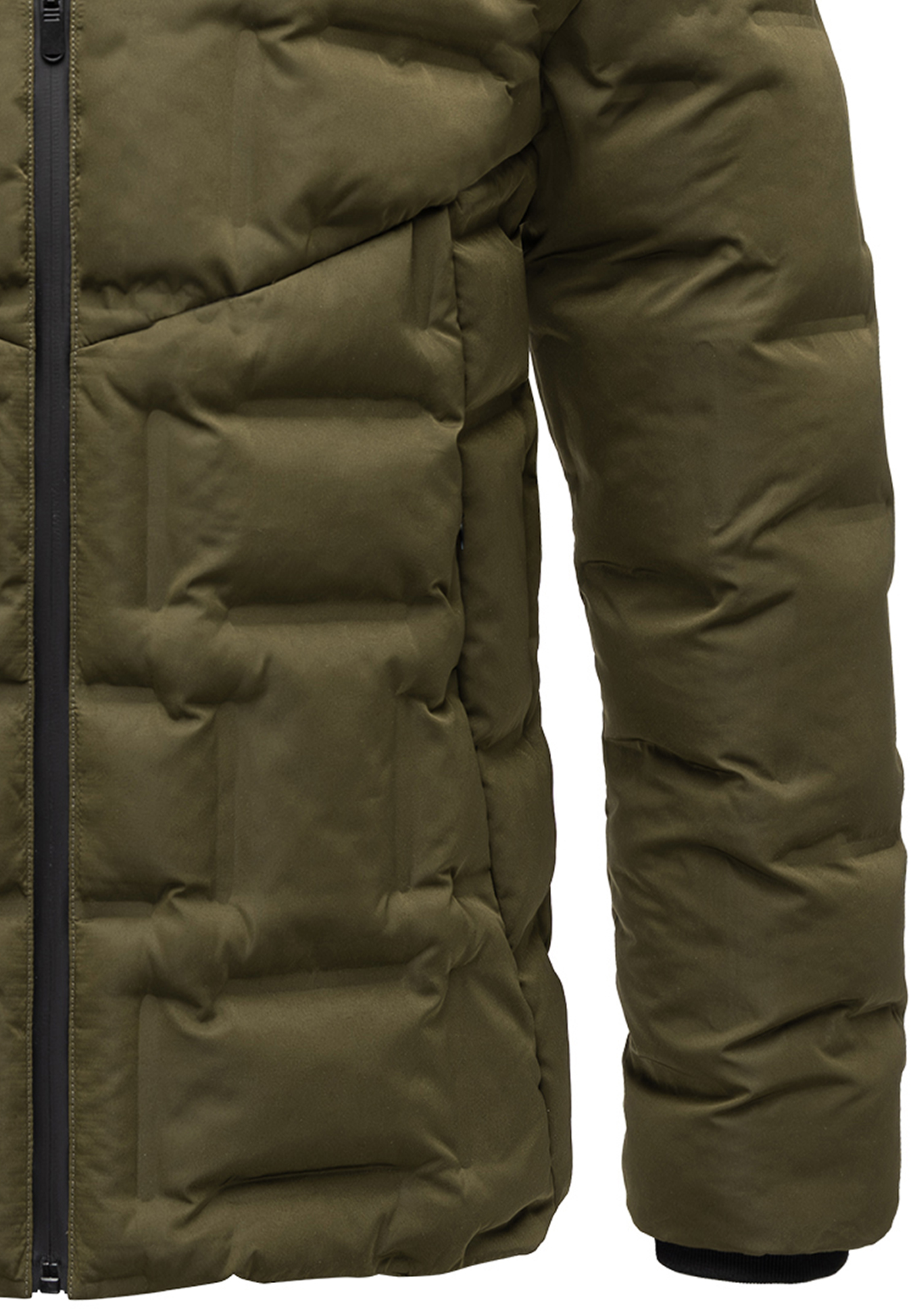 Winterjacke mit Kapuze Warm Gefüttert Steppmuster Winterjacke mit Kapuze Warm Gefüttert Steppmuster