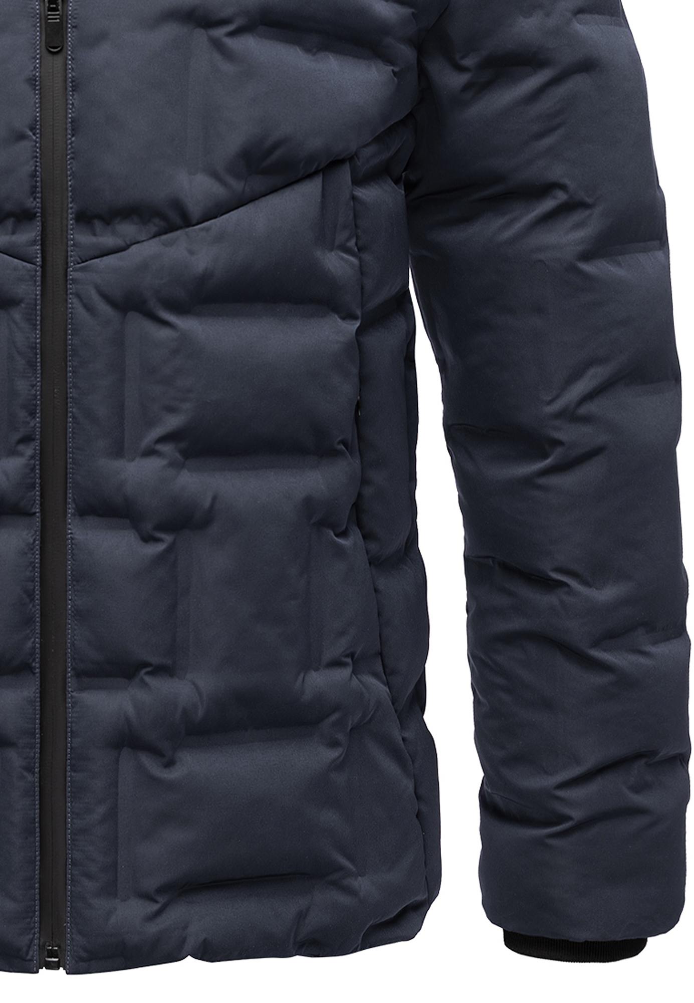 Winterjacke mit Kapuze Warm Gefüttert Steppmuster Winterjacke mit Kapuze Warm Gefüttert Steppmuster