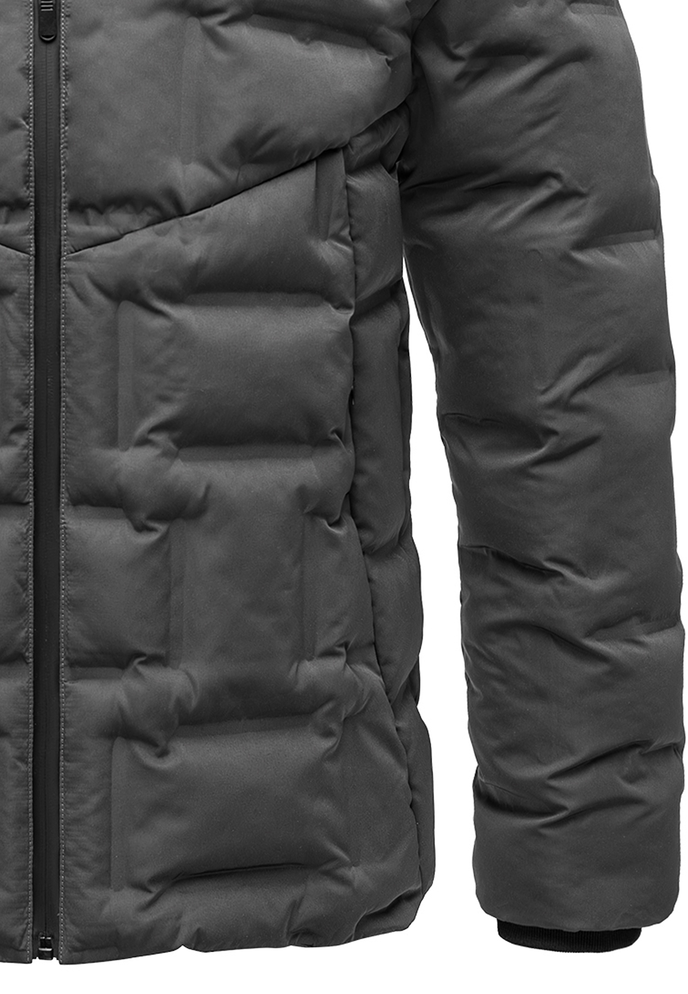 Winterjacke mit Kapuze Warm Gefüttert Steppmuster Winterjacke mit Kapuze Warm Gefüttert Steppmuster