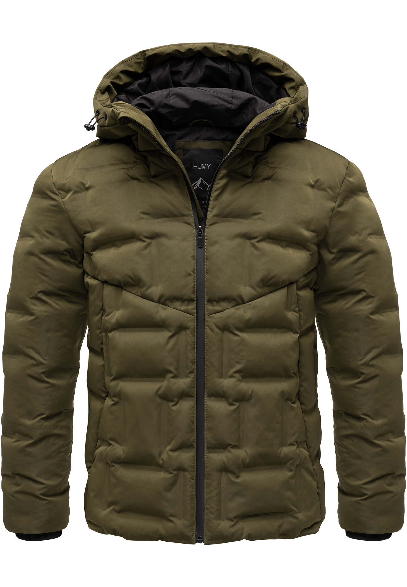 Winterjacke mit Kapuze Warm Gefüttert Steppmuster Winterjacke mit Kapuze Warm Gefüttert Steppmuster