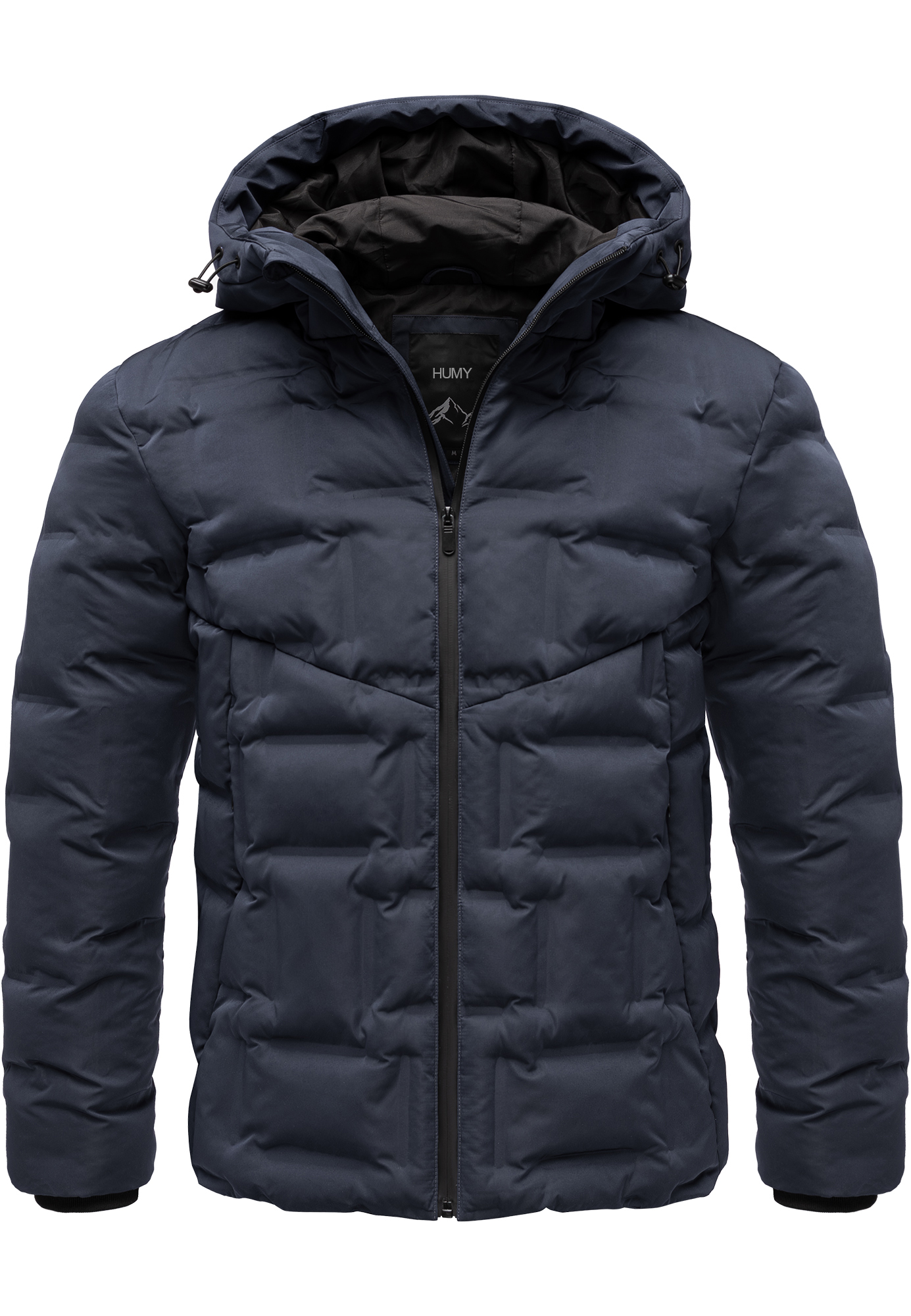 Winterjacke mit Kapuze Warm Gefüttert Steppmuster Winterjacke mit Kapuze Warm Gefüttert Steppmuster