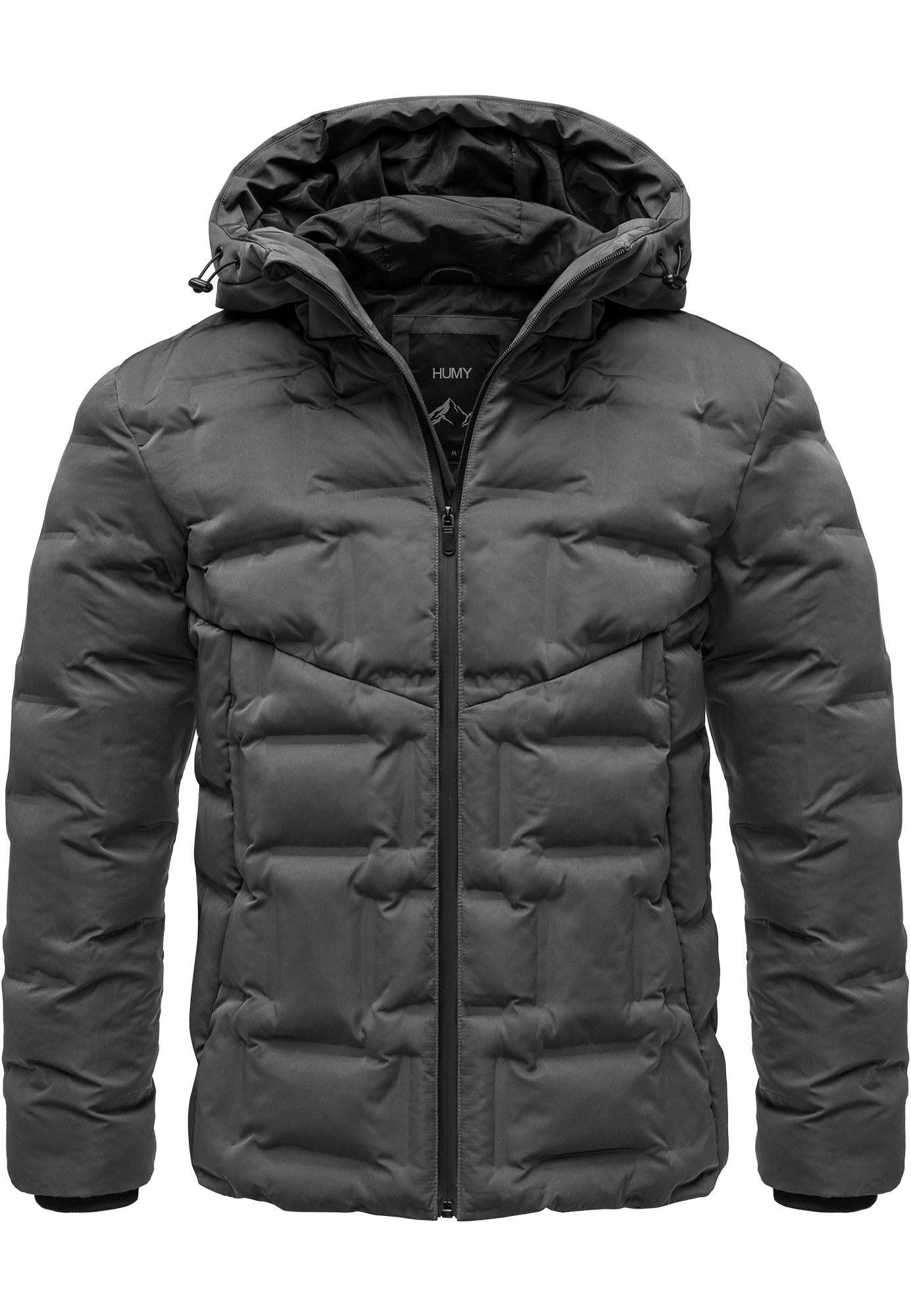 Winterjacke mit Kapuze Warm Gefüttert Steppmuster Winterjacke mit Kapuze Warm Gefüttert Steppmuster