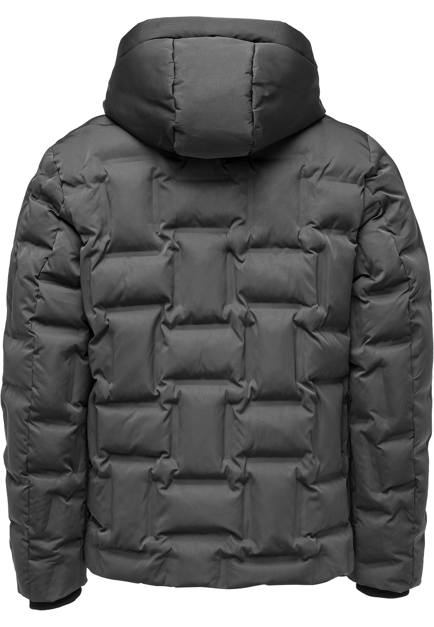 Winterjacke mit Kapuze Warm Gefüttert Steppmuster Winterjacke mit Kapuze Warm Gefüttert Steppmuster