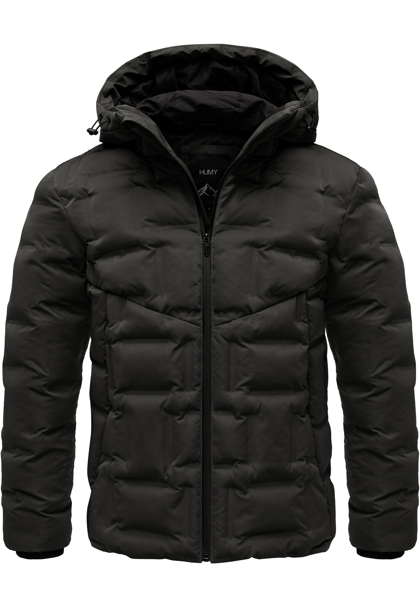Winterjacke mit Kapuze Warm Gefüttert Steppmuster Winterjacke mit Kapuze Warm Gefüttert Steppmuster