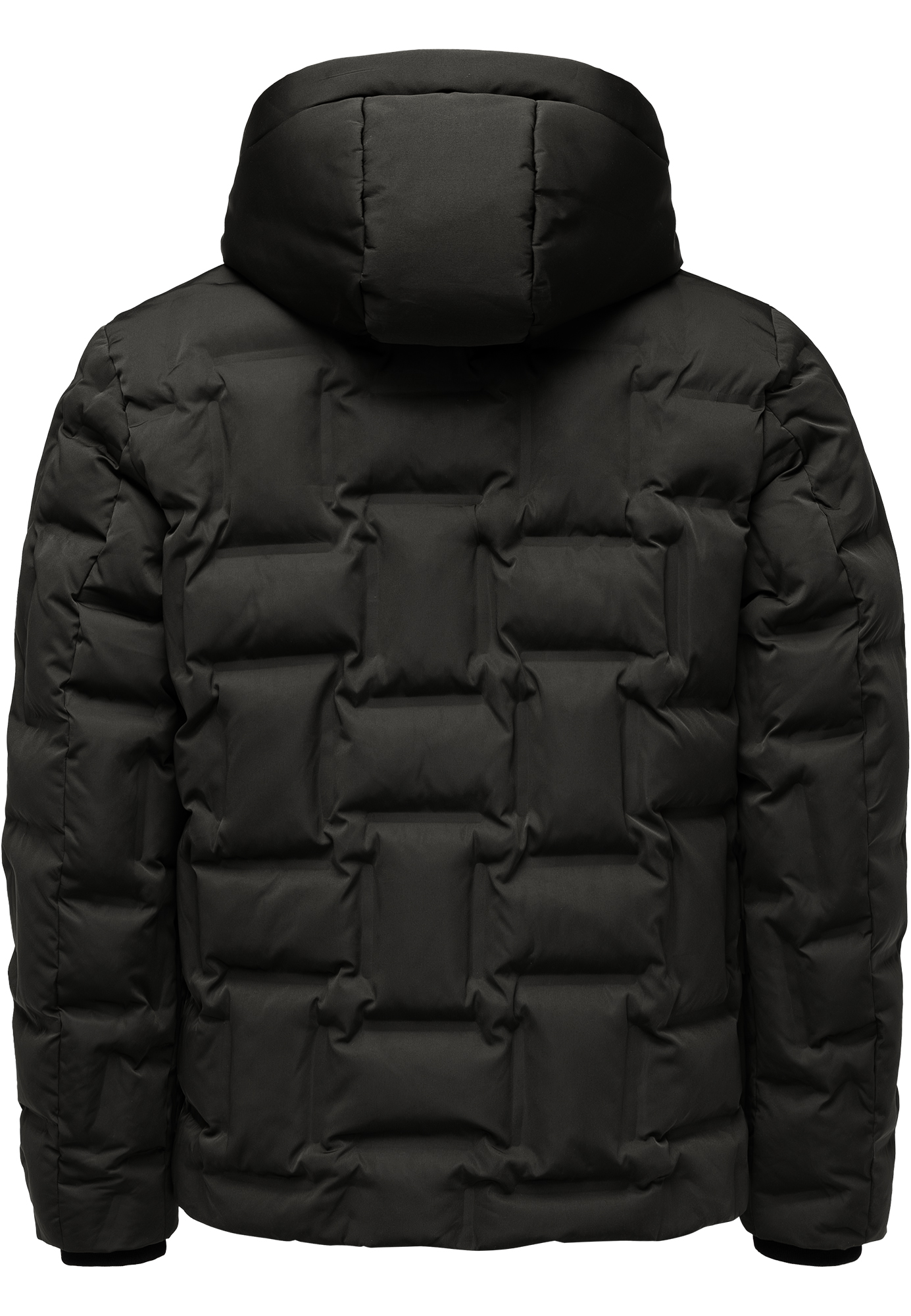 Winterjacke mit Kapuze Warm Gefüttert Steppmuster Winterjacke mit Kapuze Warm Gefüttert Steppmuster