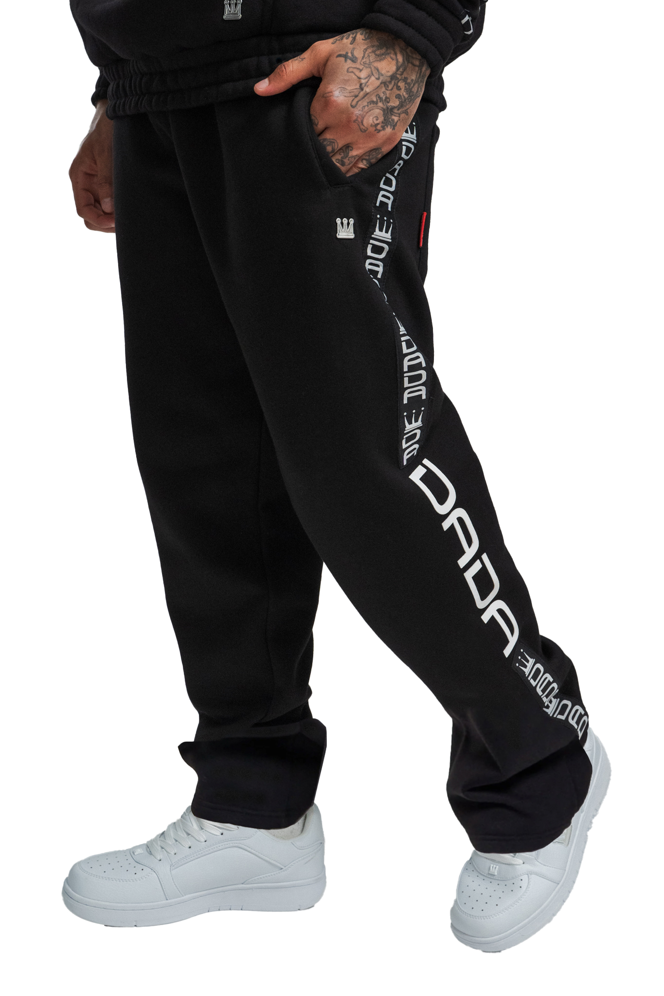 Jogginghose mit Logotape und Krone Print Baggy Style Jogginghose mit Logotape und Krone Print Baggy Style