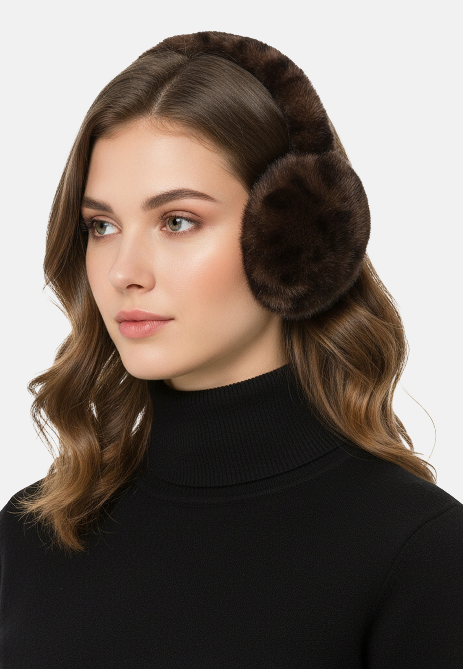 FAERA faltbare Ohrwärmer aus Kunstfell Leo Animalprint Plüsch FAERA faltbare Ohrwärmer aus Kunstfell Leo Animalprint Plüsch