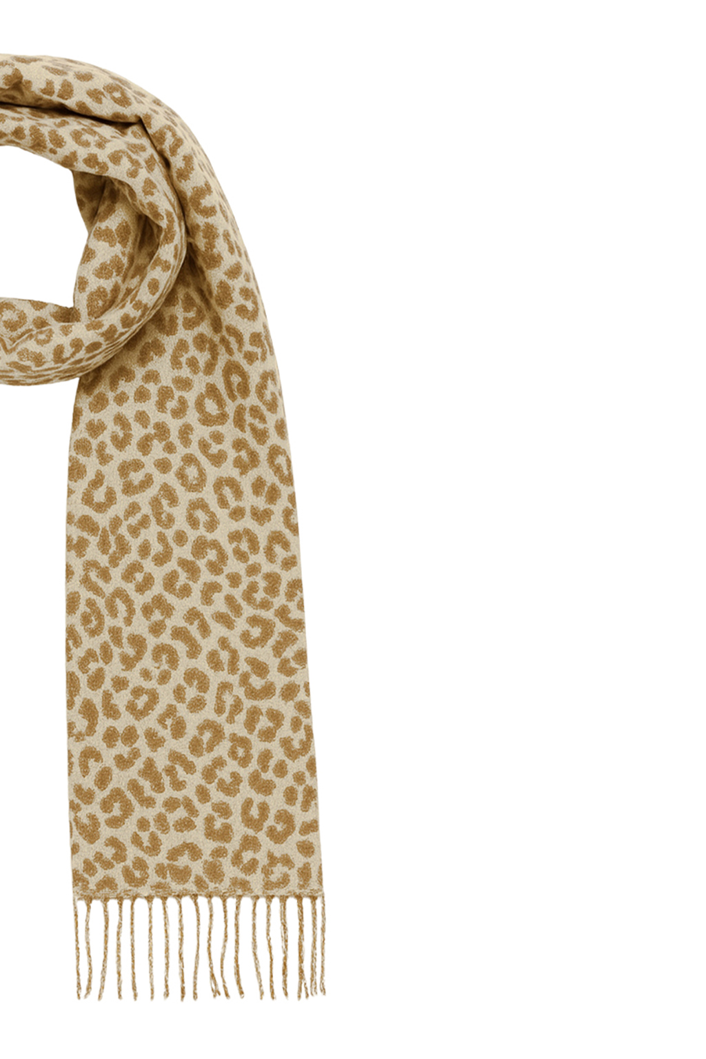 Schal mit Leopardenmuster Fransen weich und angenehm Schal mit Leopardenmuster Fransen weich und angenehm