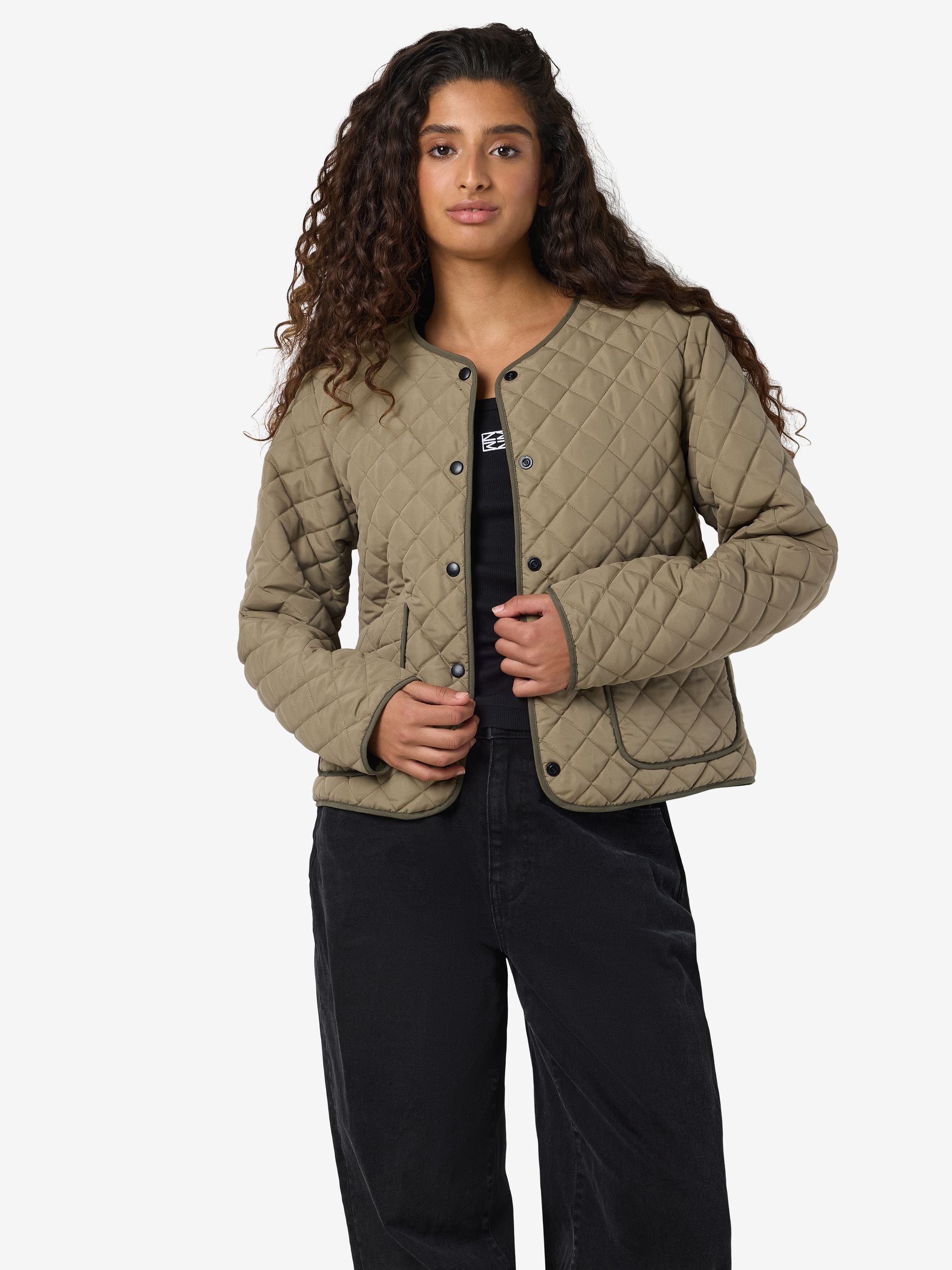27035996_4902660_3.jpg Leichte Steppjacke kariert mit Druckknöpfen