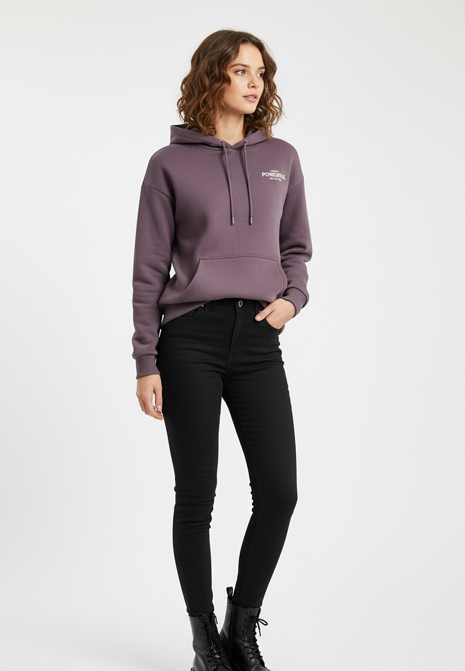 Hoodie mit Power-Statement-Print und Kapuze Good Vibes Hoodie mit Power-Statement-Print und Kapuze Good Vibes