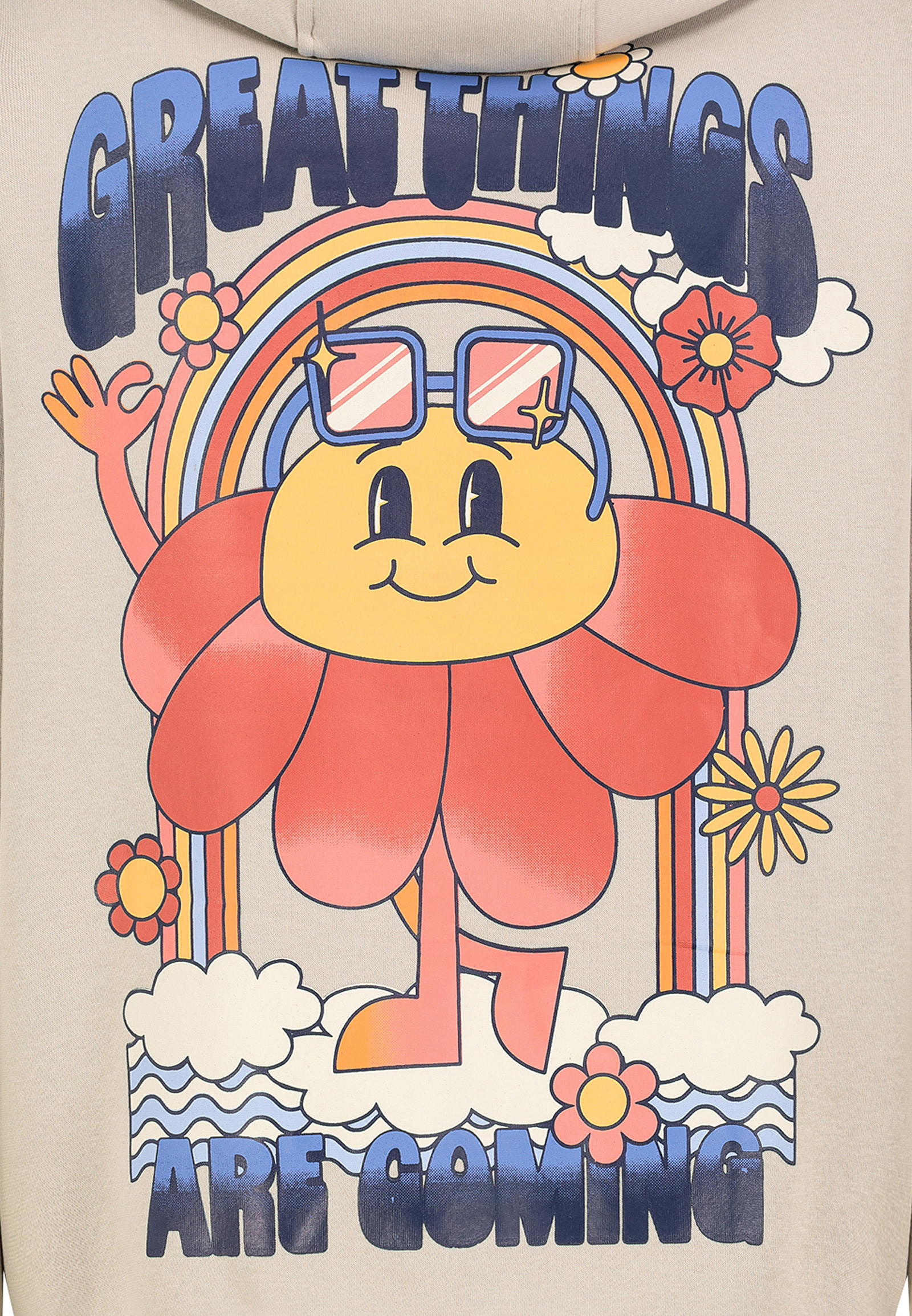 Hoodie mit Positive-Print und Kapuze lustiges Design Hoodie mit Positive-Print und Kapuze lustiges Design