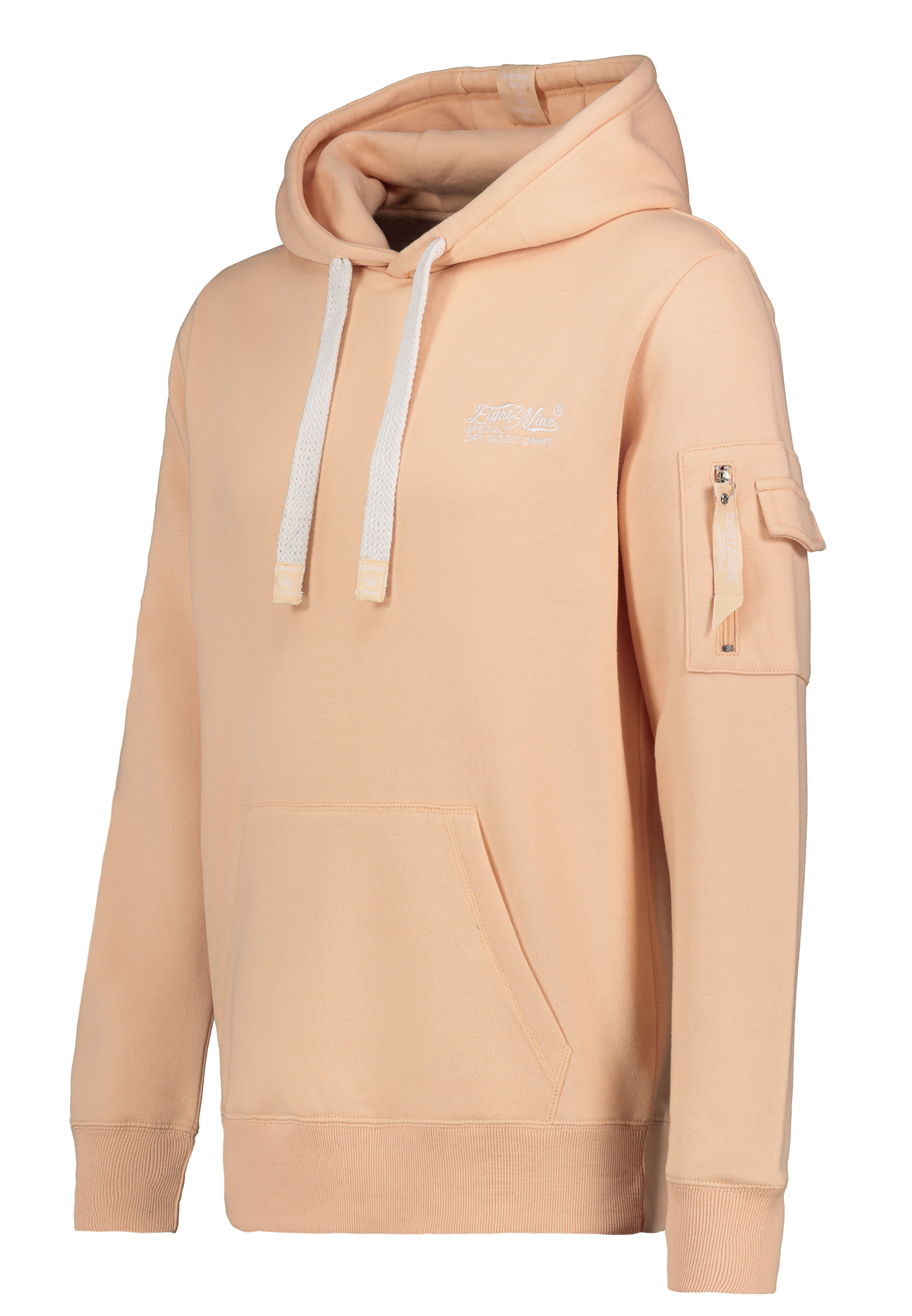 H10600C21323B2EN_11100_S1.jpg Hoodie mit Reißverschlusstasche Sweat mit Logo-Stickerei