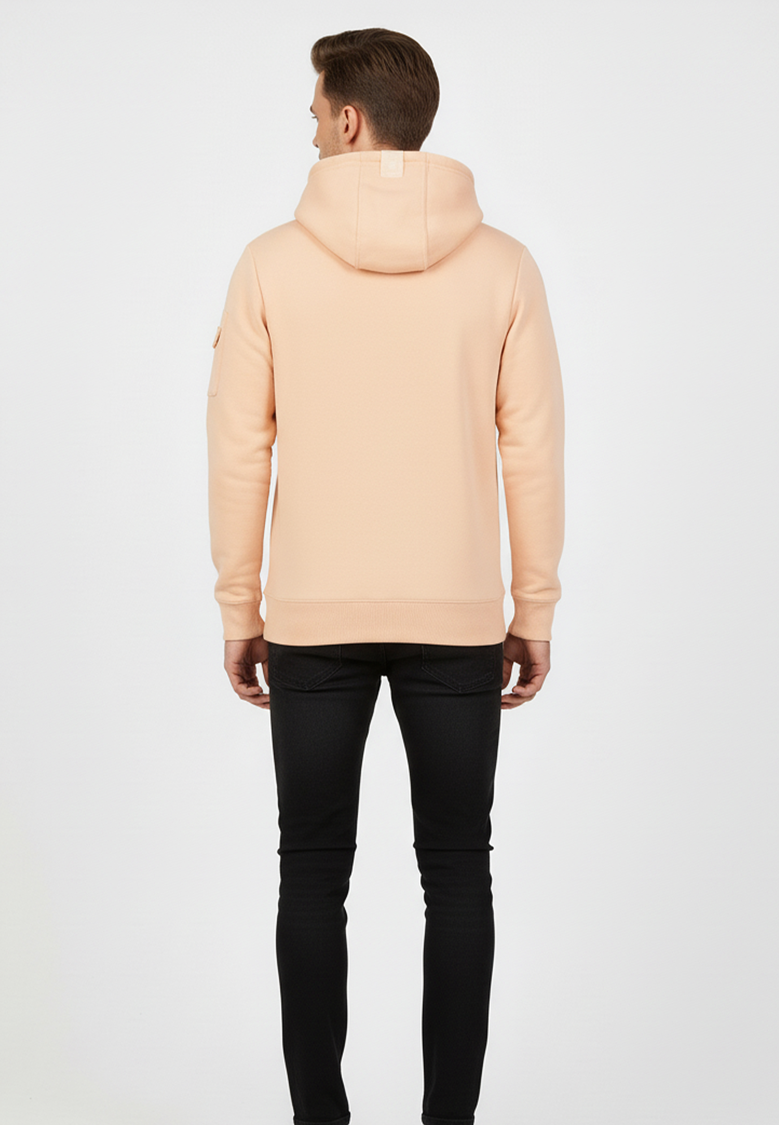 Hoodie mit Reißverschlusstasche Sweat mit Logo-Stickerei Hoodie mit Reißverschlusstasche Sweat mit Logo-Stickerei