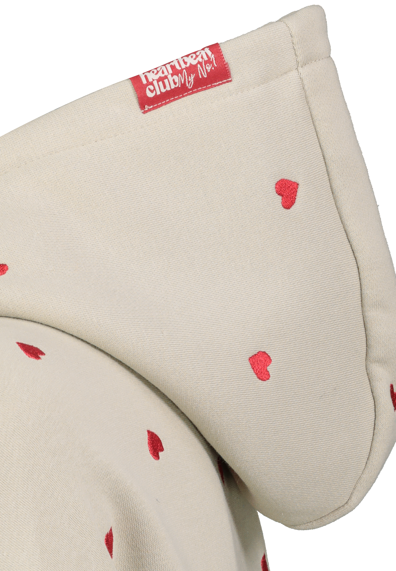 Kapuzensweatshirt mit Aufdruck und Stickerei Herz Gepunktet Kapuzensweatshirt mit Aufdruck und Stickerei Herz Gepunktet