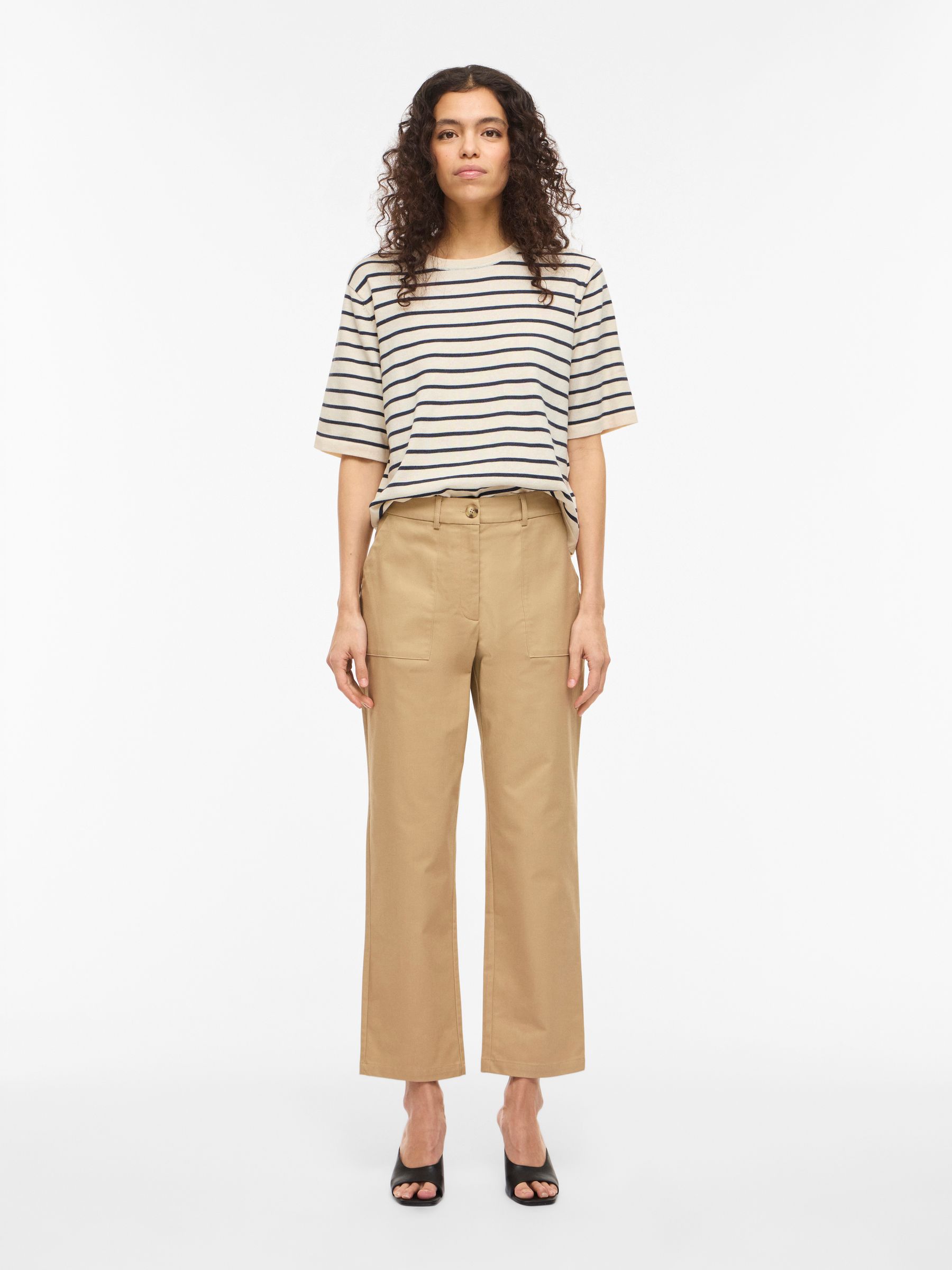 14112136_4937210_6.jpg Knit Top Kurzarm Lockerschnitt Minimaldesign Casuallook